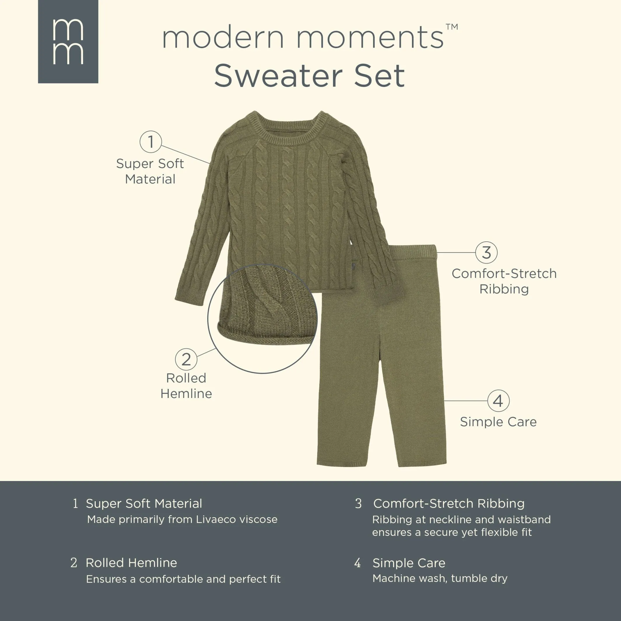 2-Piece Toddler Girls Moss Sweater Set Gerber Childrenswea