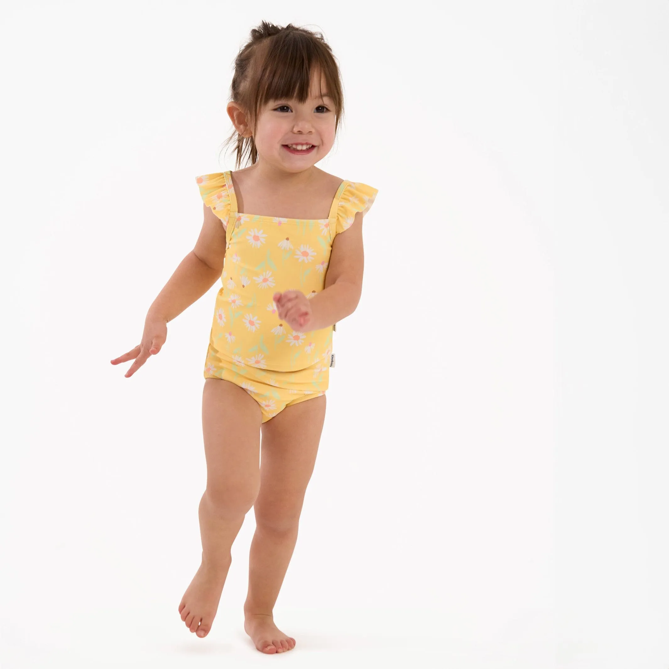 2-Piece Toddler Girls UPF 50  Daisies Swimsuit Set Gerber Childrenswea