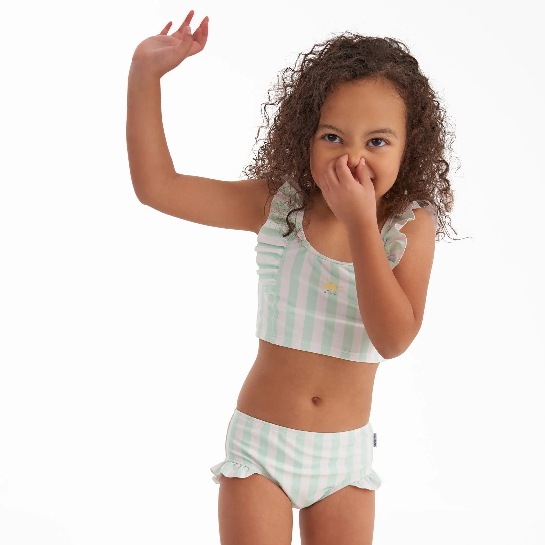 2-Piece Toddler Girls UPF 50  Stripe Swimsuit Set Gerber Childrenswea