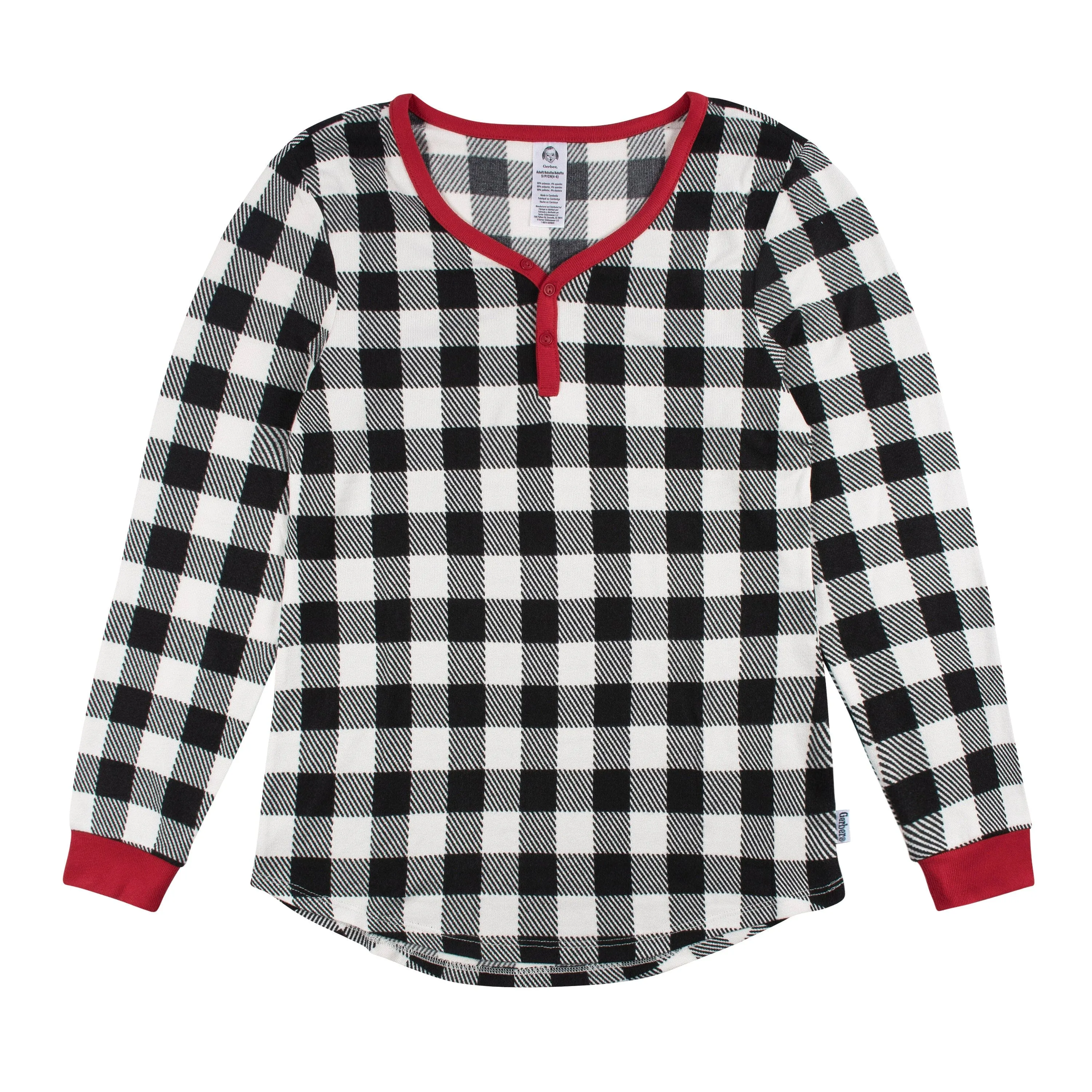 2-Piece Women's Buffalo Plaid Hacci Pajama Set Gerber Childrenswea