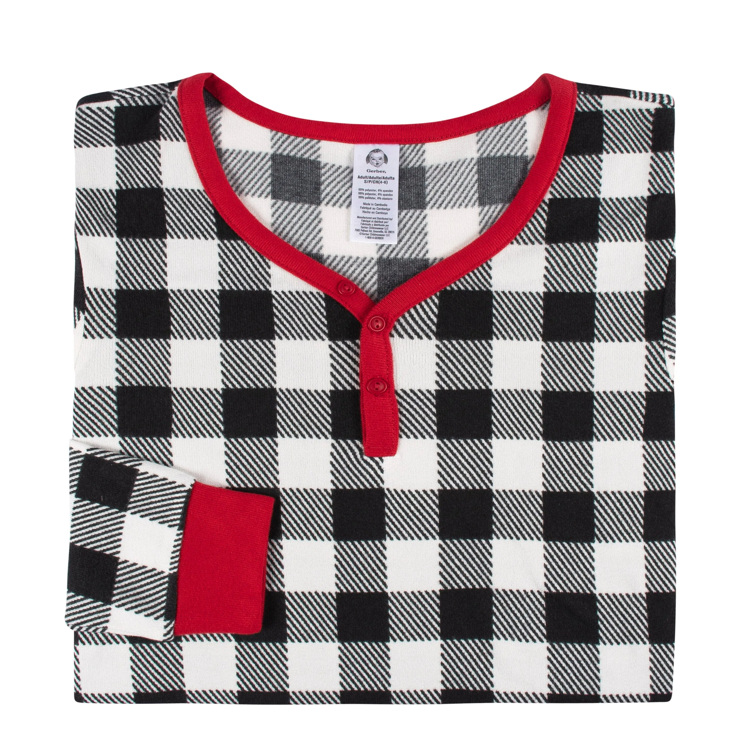 2-Piece Women's Buffalo Plaid Hacci Pajama Set Gerber Childrenswea