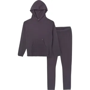 2-Piece Women's Dark Grey Hooded Waffle Top and Legging Set Gerber Childrenswea