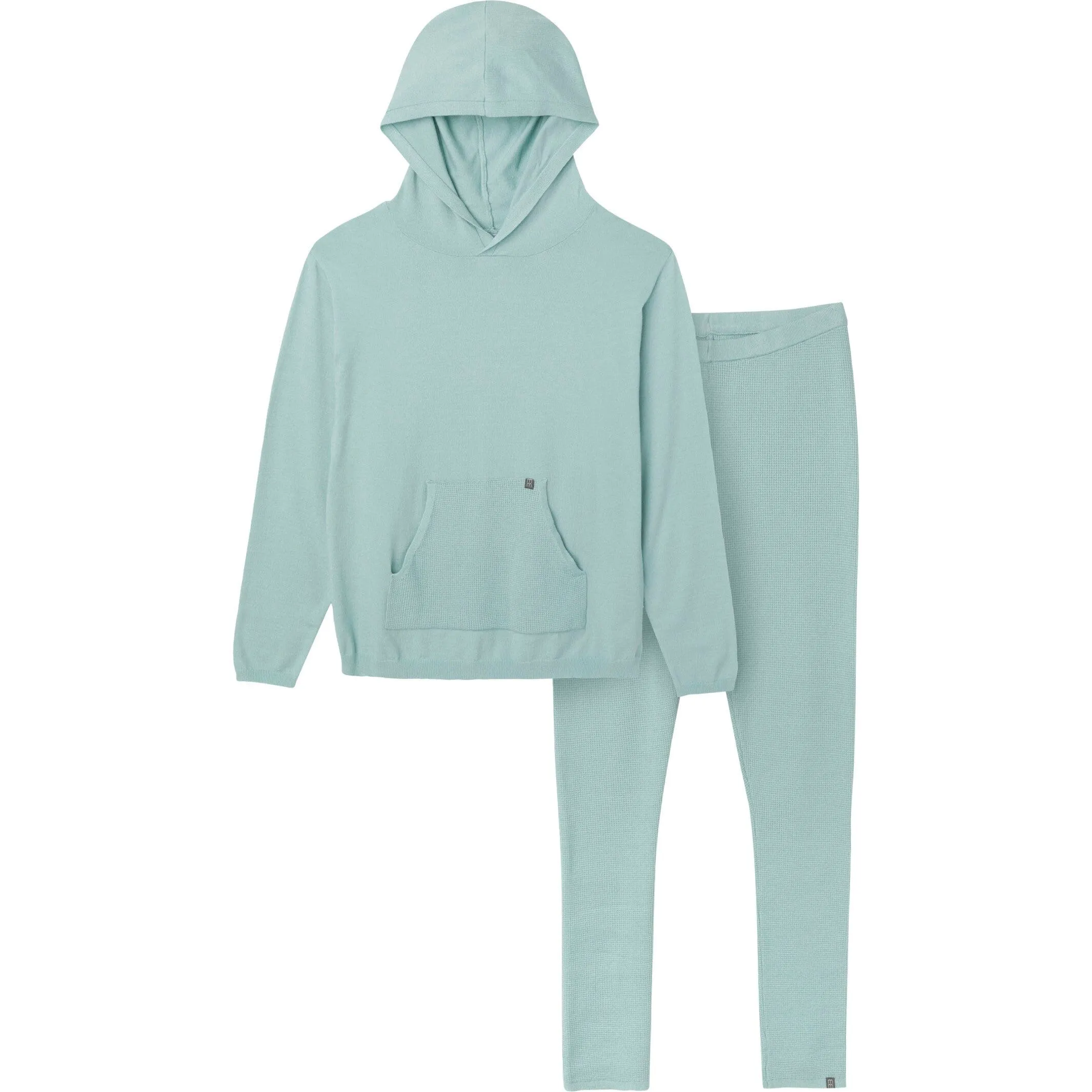 2-Piece Women's Medium Sky Hooded Waffle Top and Legging Set Gerber Childrenswea