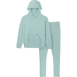 2-Piece Women's Medium Sky Hooded Waffle Top and Legging Set Gerber Childrenswea