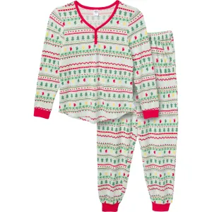 2-Piece Women's Oh What Fun Fair Isle Hacci Pajama Set Gerber Childrenswea