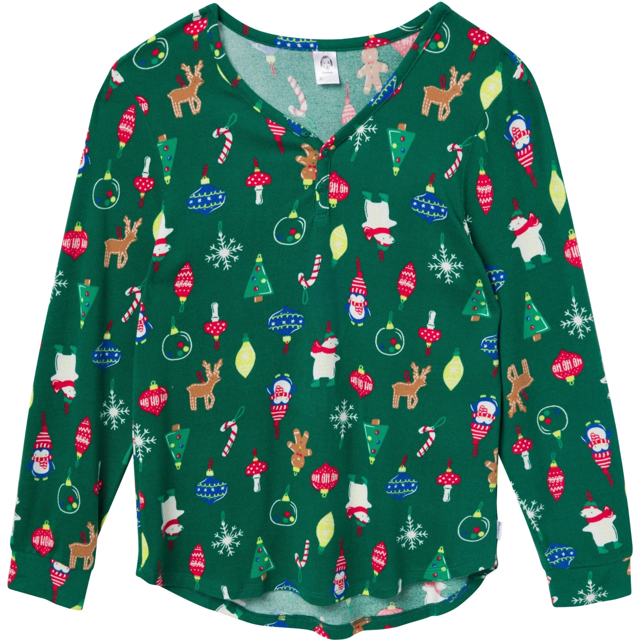 2-Piece Women's Ornaments Hacci Pajama Set Gerber Childrenswea