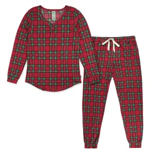 2-Piece Women's Stewart Plaid Hacci Pajama Set Gerber Childrenswea