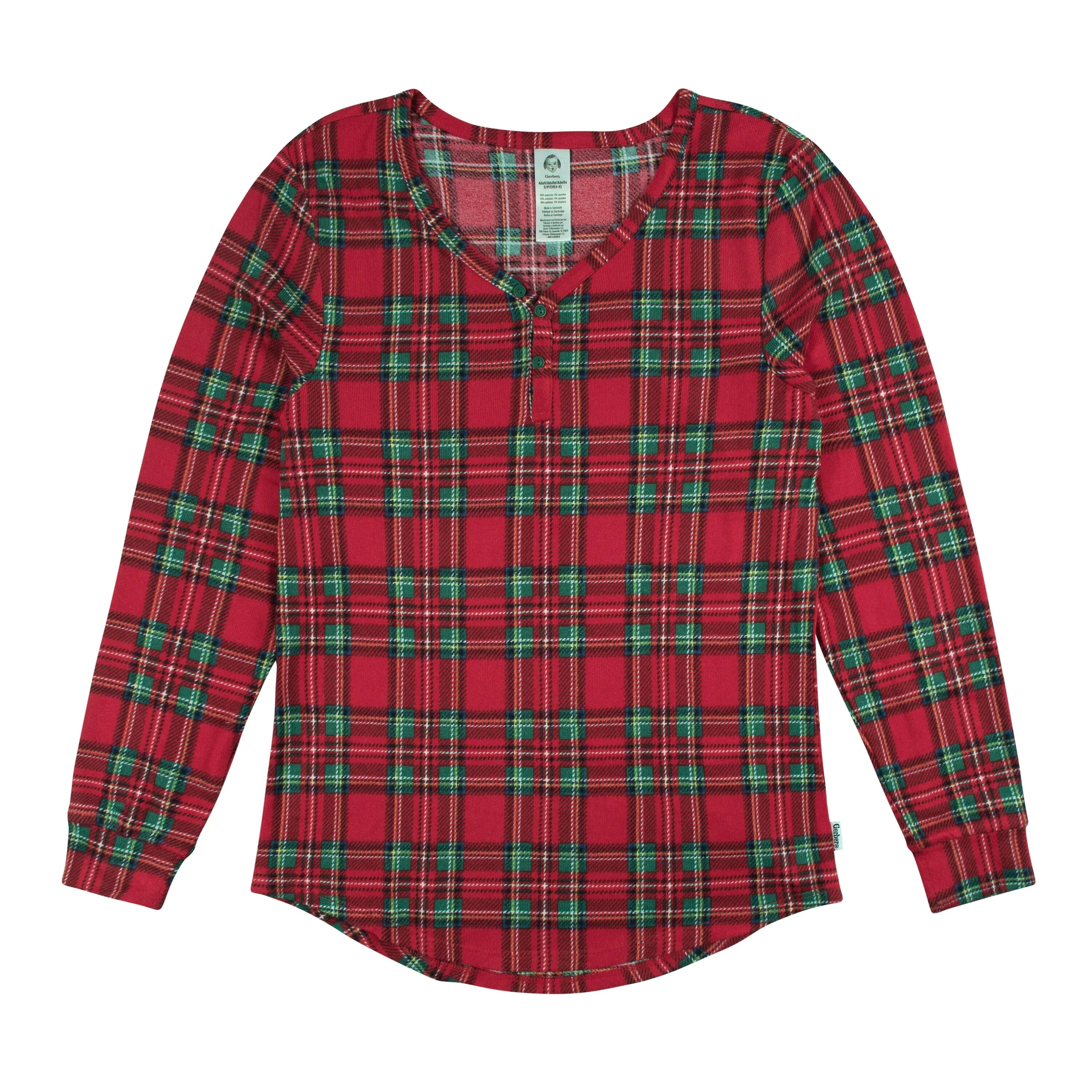 2-Piece Women's Stewart Plaid Hacci Pajama Set Gerber Childrenswea