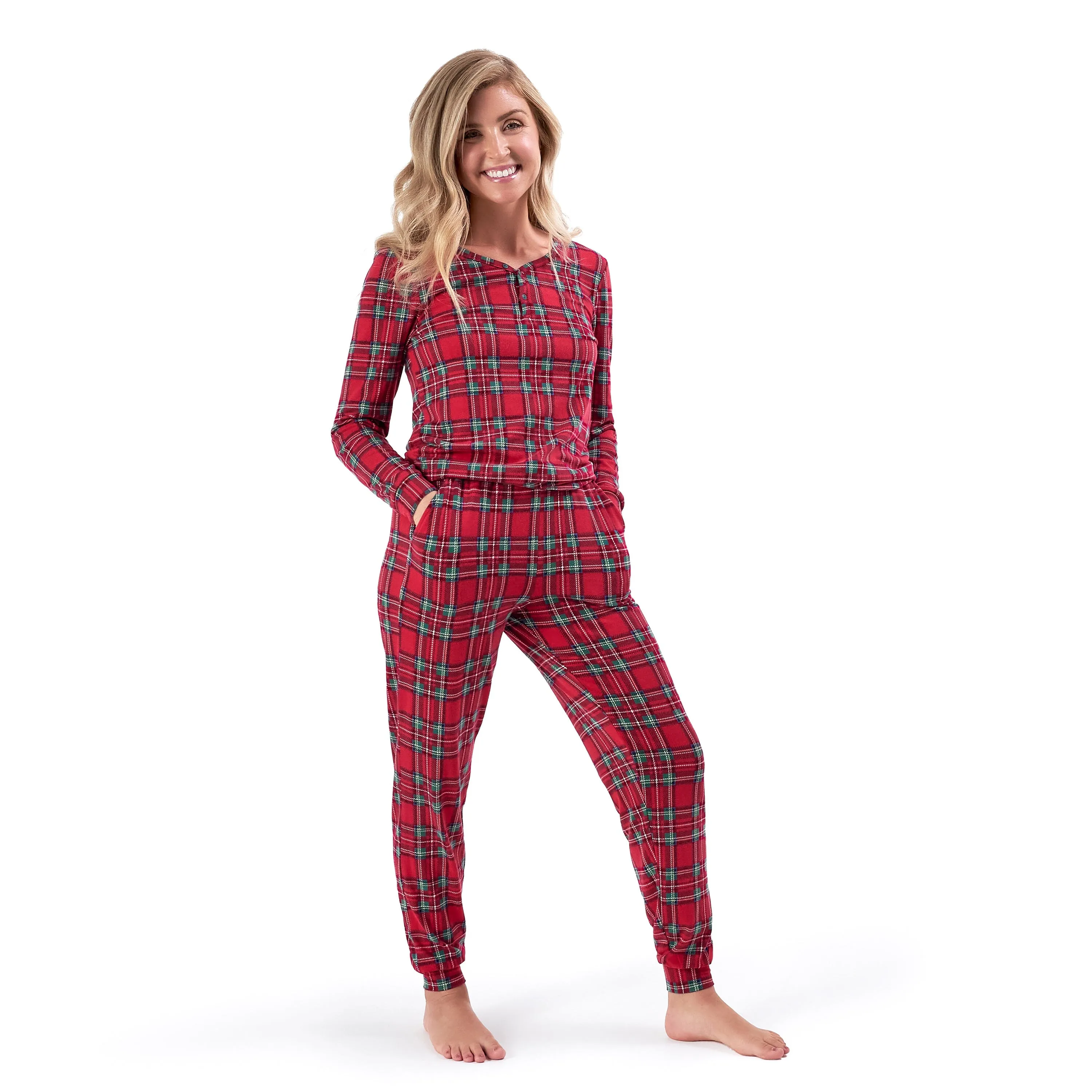 2-Piece Women's Stewart Plaid Hacci Pajama Set Gerber Childrenswea