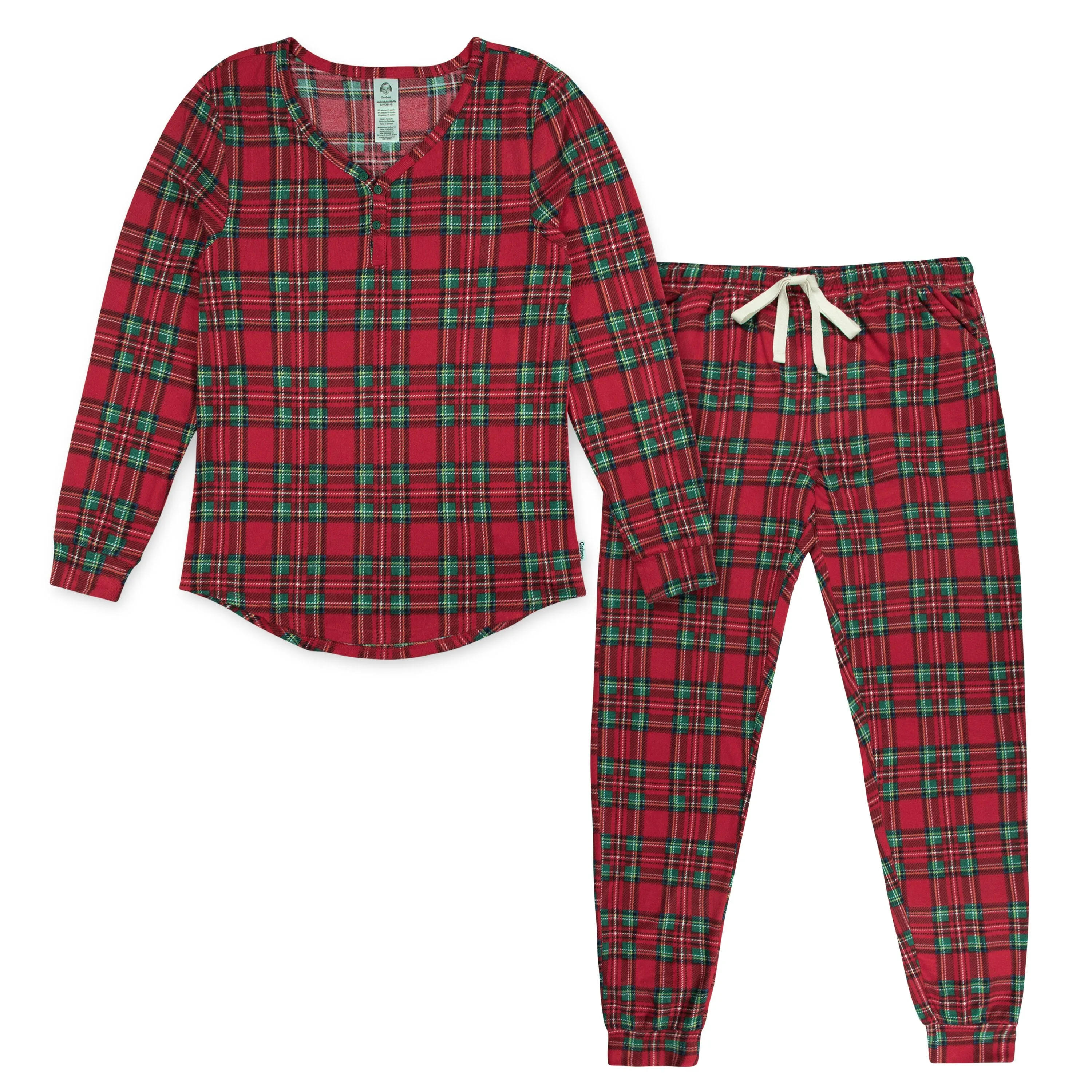 2-Piece Women's Stewart Plaid Hacci Pajama Set Gerber Childrenswea