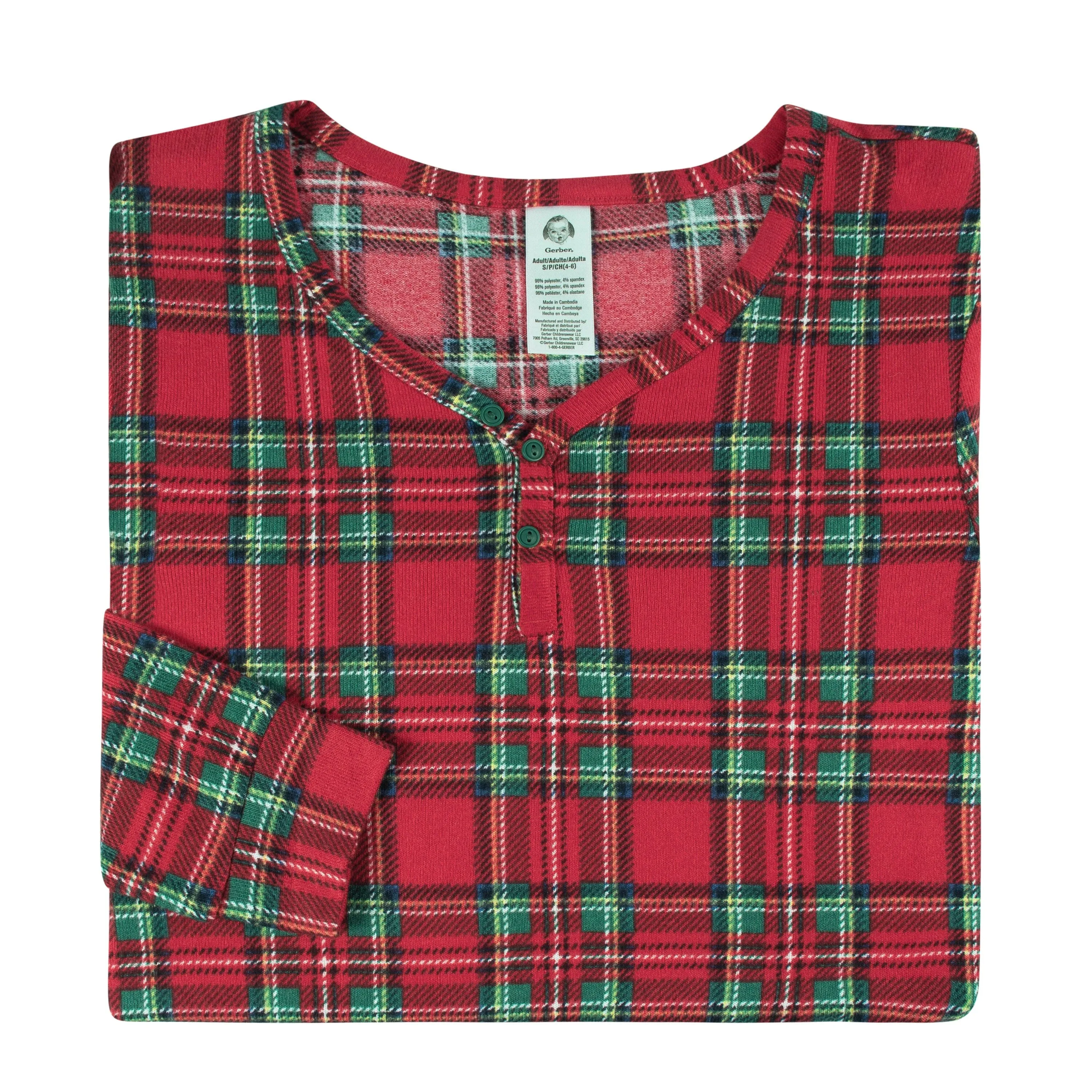 2-Piece Women's Stewart Plaid Hacci Pajama Set Gerber Childrenswea