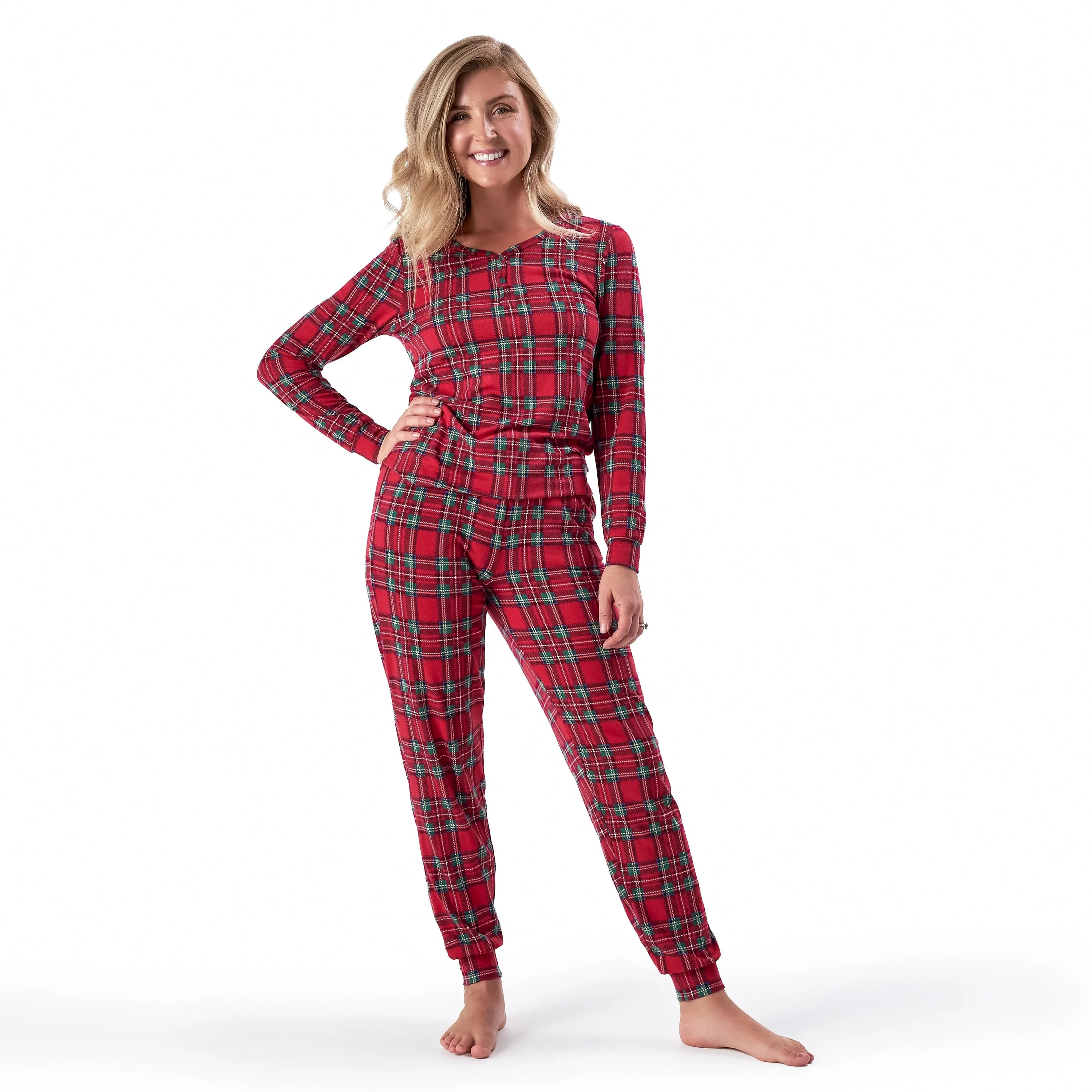 2-Piece Women's Stewart Plaid Hacci Pajama Set Gerber Childrenswea