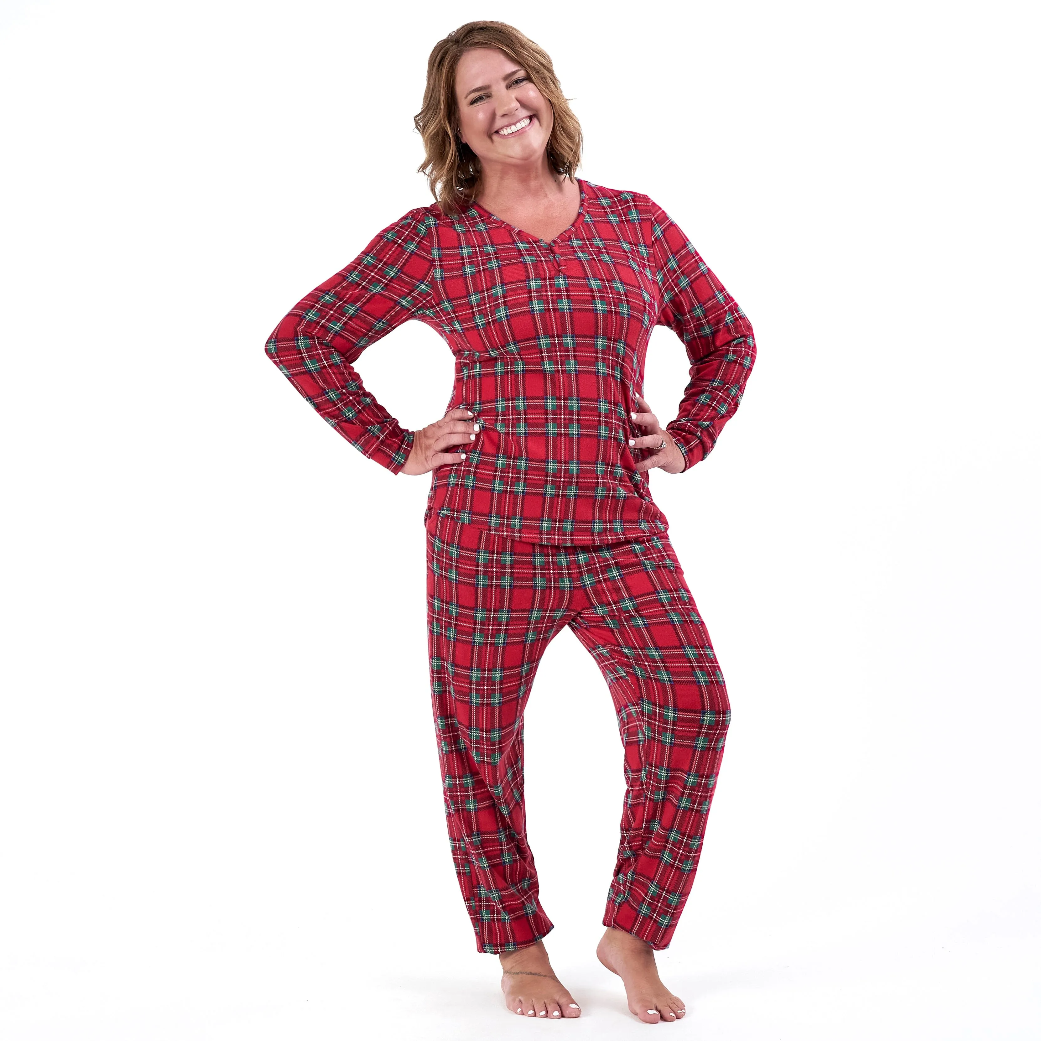 2-Piece Women's Stewart Plaid Hacci Pajama Set Gerber Childrenswea