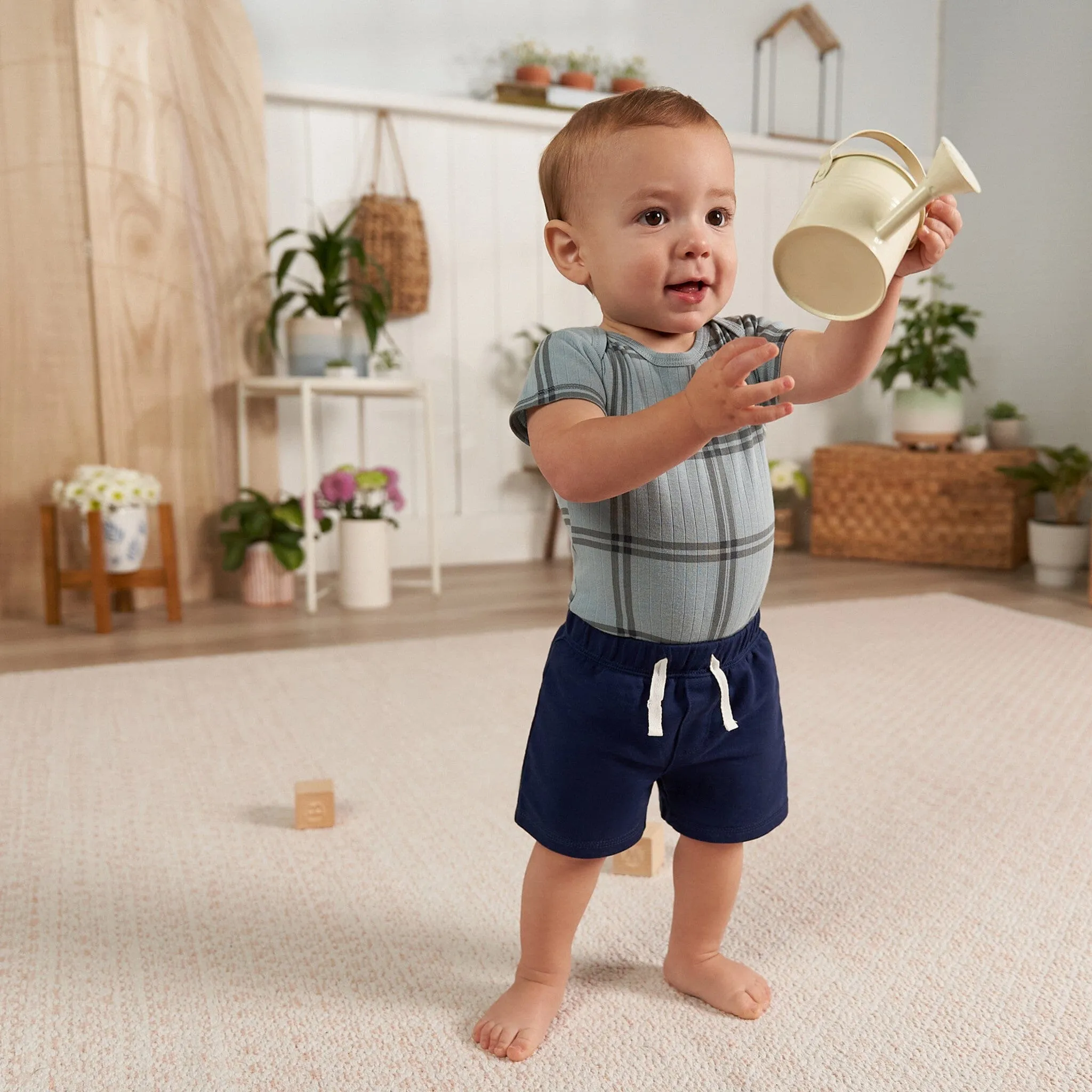 3-Pack Baby & Toddler Boys Blues Knit Shorts Gerber Childrenswea
