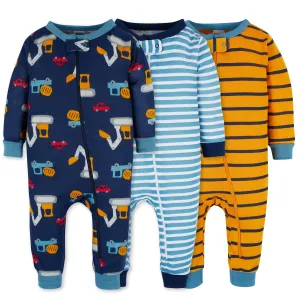 3-Pack Baby & Toddler Boys Construction Zone Snug Fit Footless Pajamas Gerber Childrenswea