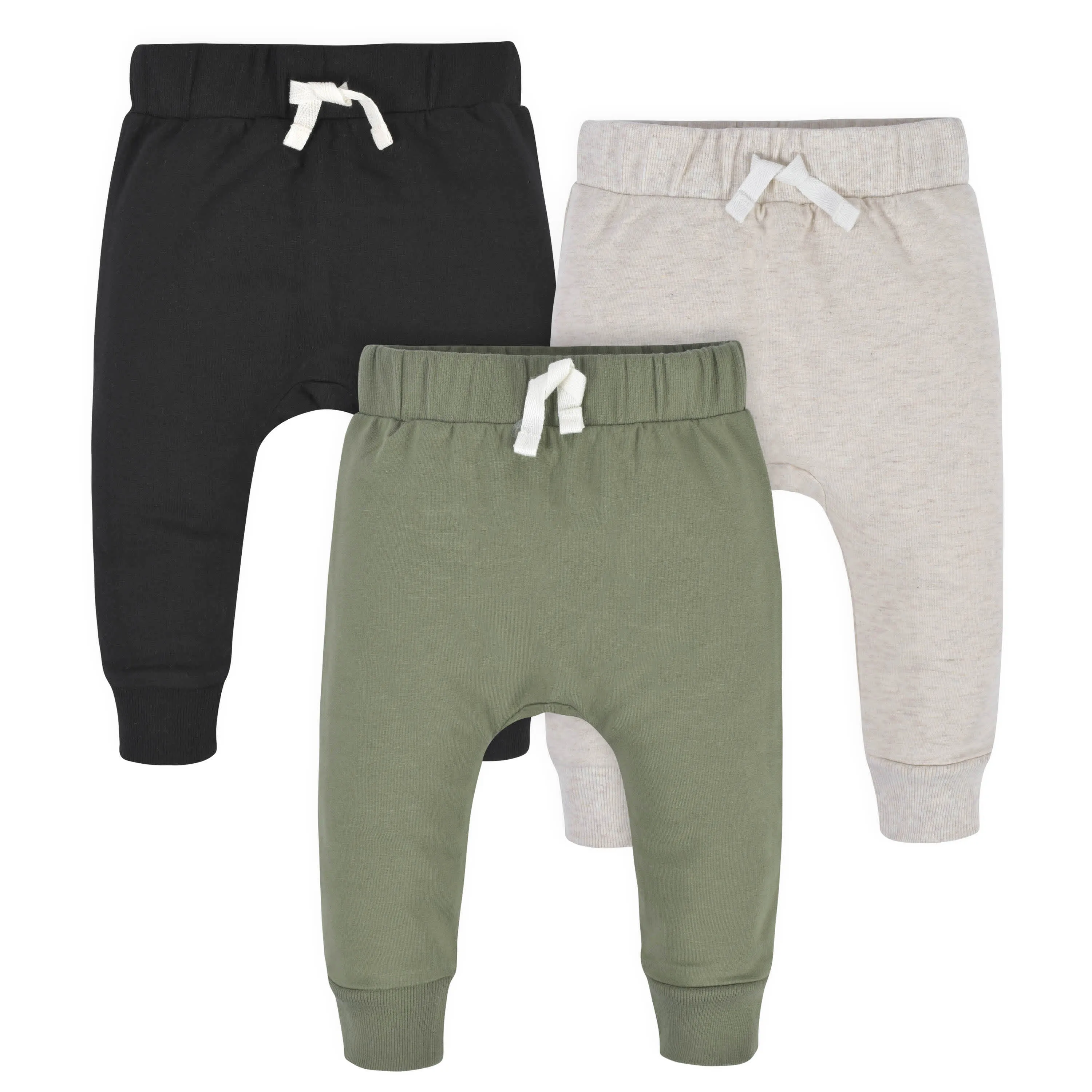 3-Pack Baby & Toddler Boys Green & Black Premium Jogger Gerber Childrenswea