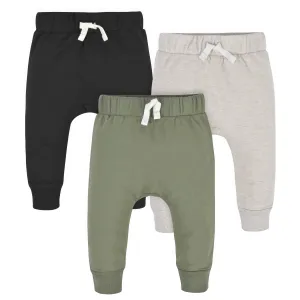 3-Pack Baby & Toddler Boys Green & Black Premium Jogger Gerber Childrenswea