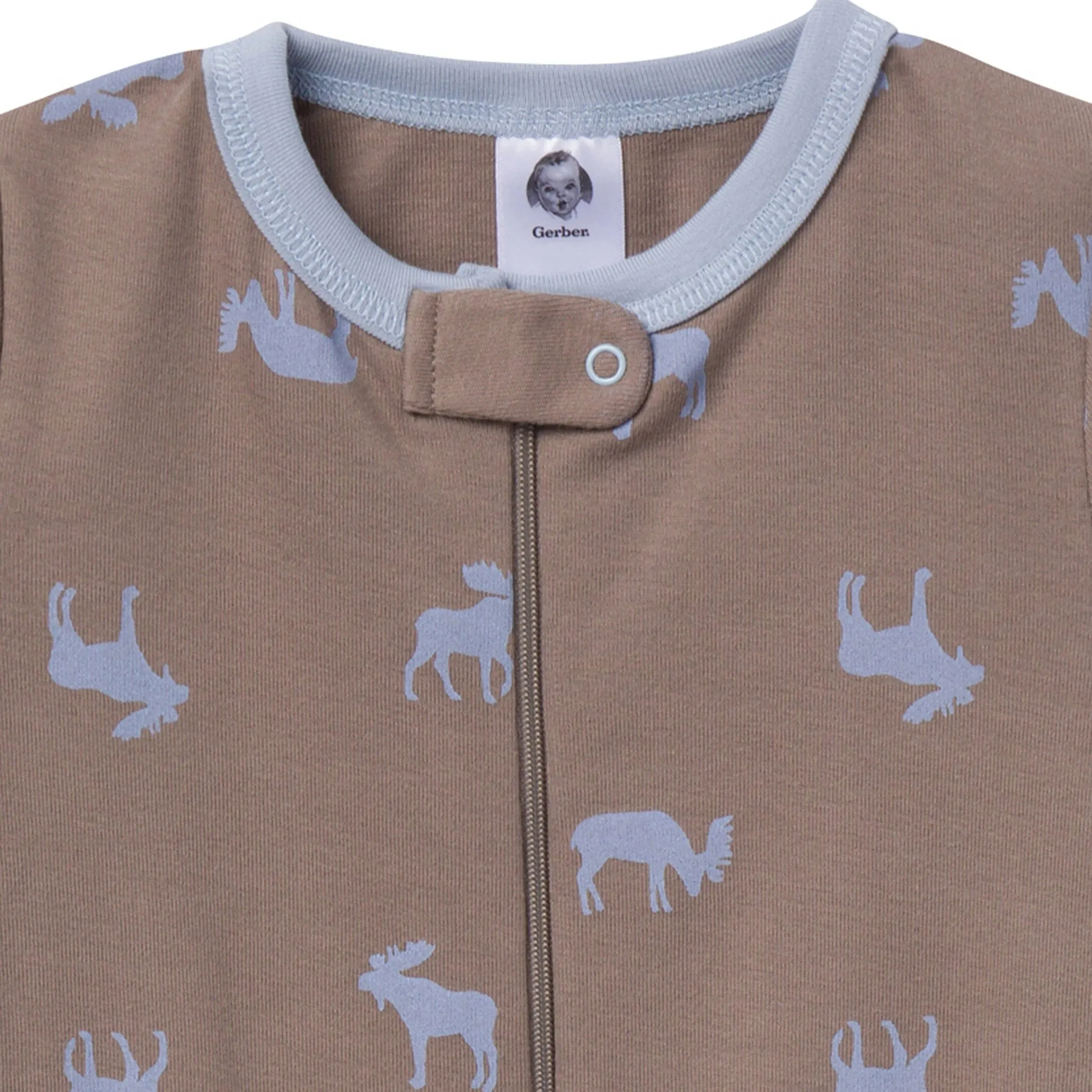 3-Pack Baby & Toddler Boys Moose & Trees Snug Fit Footless Pajamas Gerber Childrenswea
