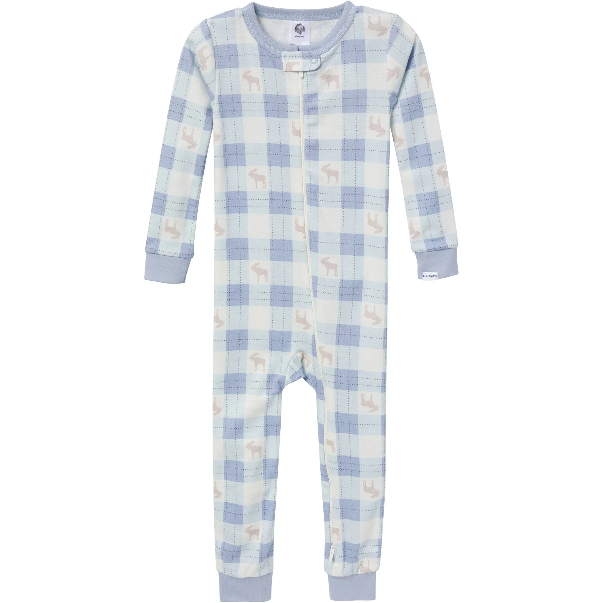 3-Pack Baby & Toddler Boys Moose & Trees Snug Fit Footless Pajamas Gerber Childrenswea