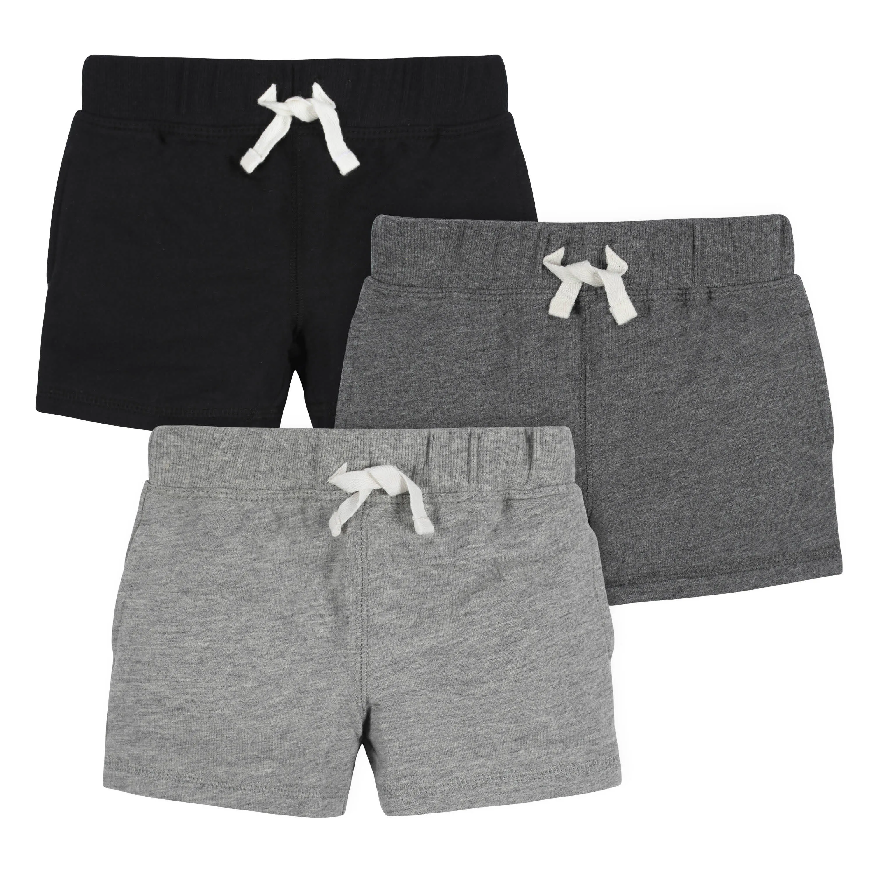 3-Pack Baby & Toddler Boys Neat Neutrals Pull-On Knit Shorts Gerber Childrenswea