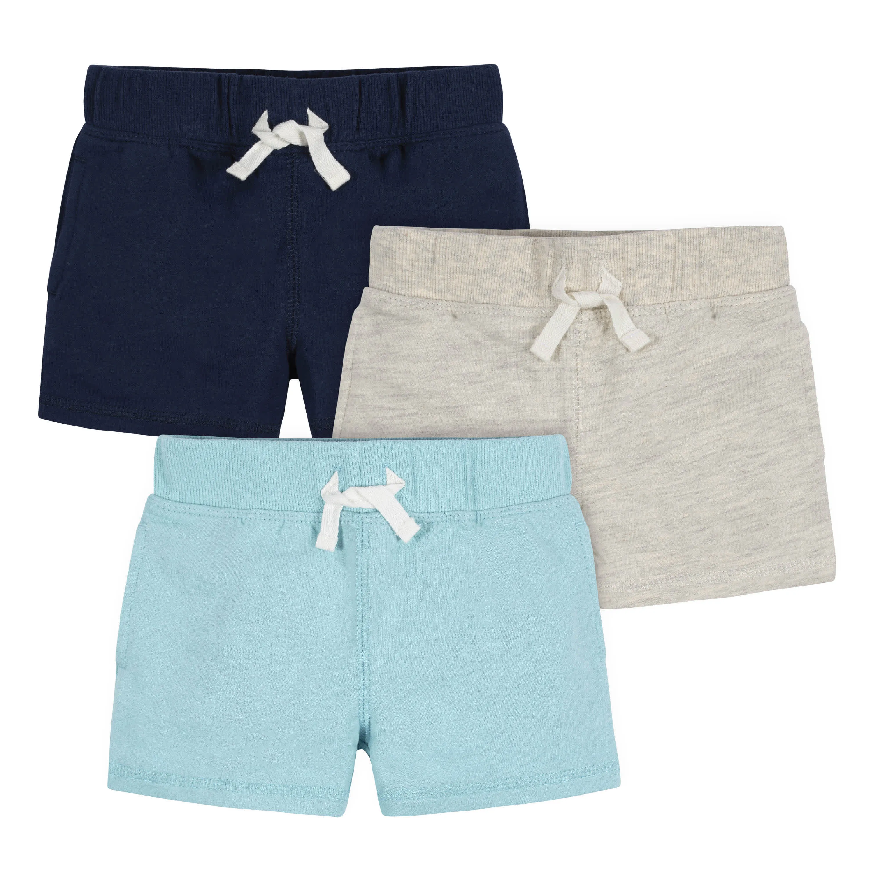 3-Pack Baby & Toddler Boys Royal Blues Pull-On Knit Shorts Gerber Childrenswea