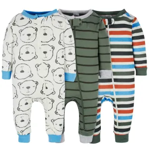 3-Pack Baby & Toddler Boys Unbearably Cute Snug Fit Footless Pajamas Gerber Childrenswea