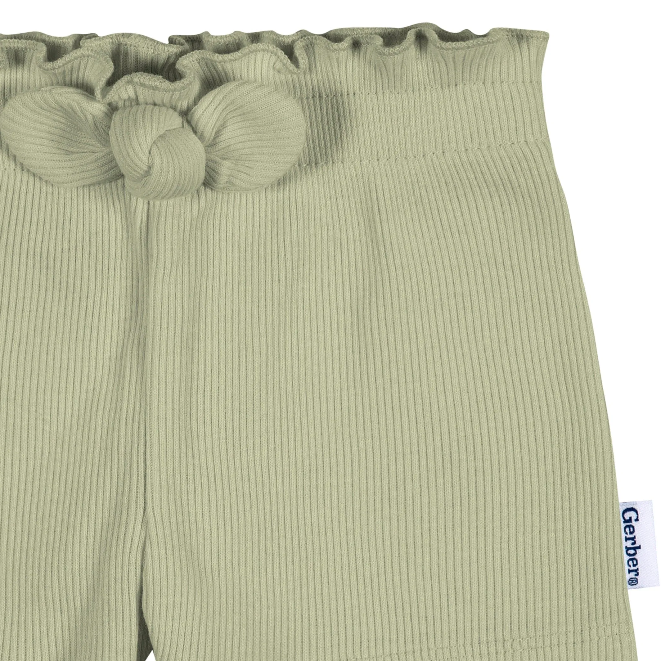 3-Pack Baby & Toddler Girls Black, Green, & Grey Heather Pull-On Knit Shorts Gerber Childrenswea