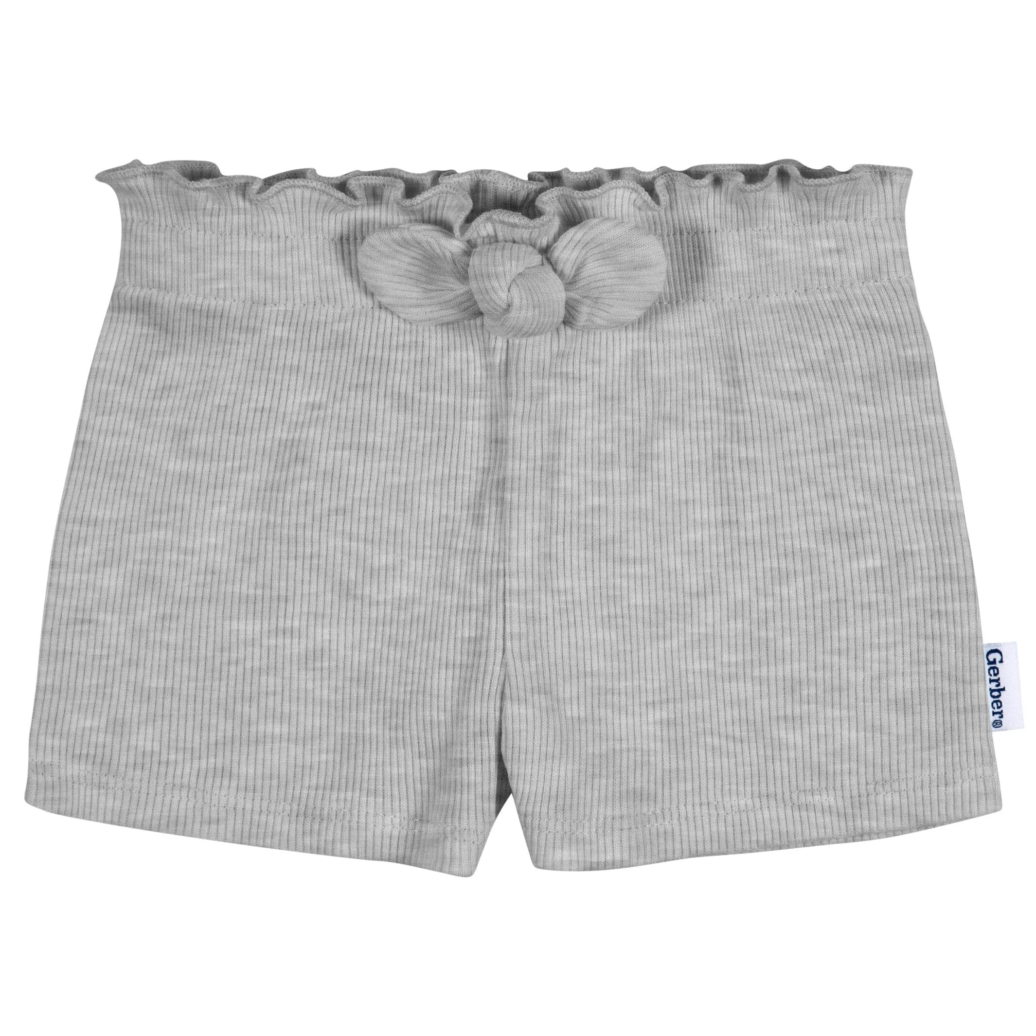 3-Pack Baby & Toddler Girls Black, Green, & Grey Heather Pull-On Knit Shorts Gerber Childrenswea