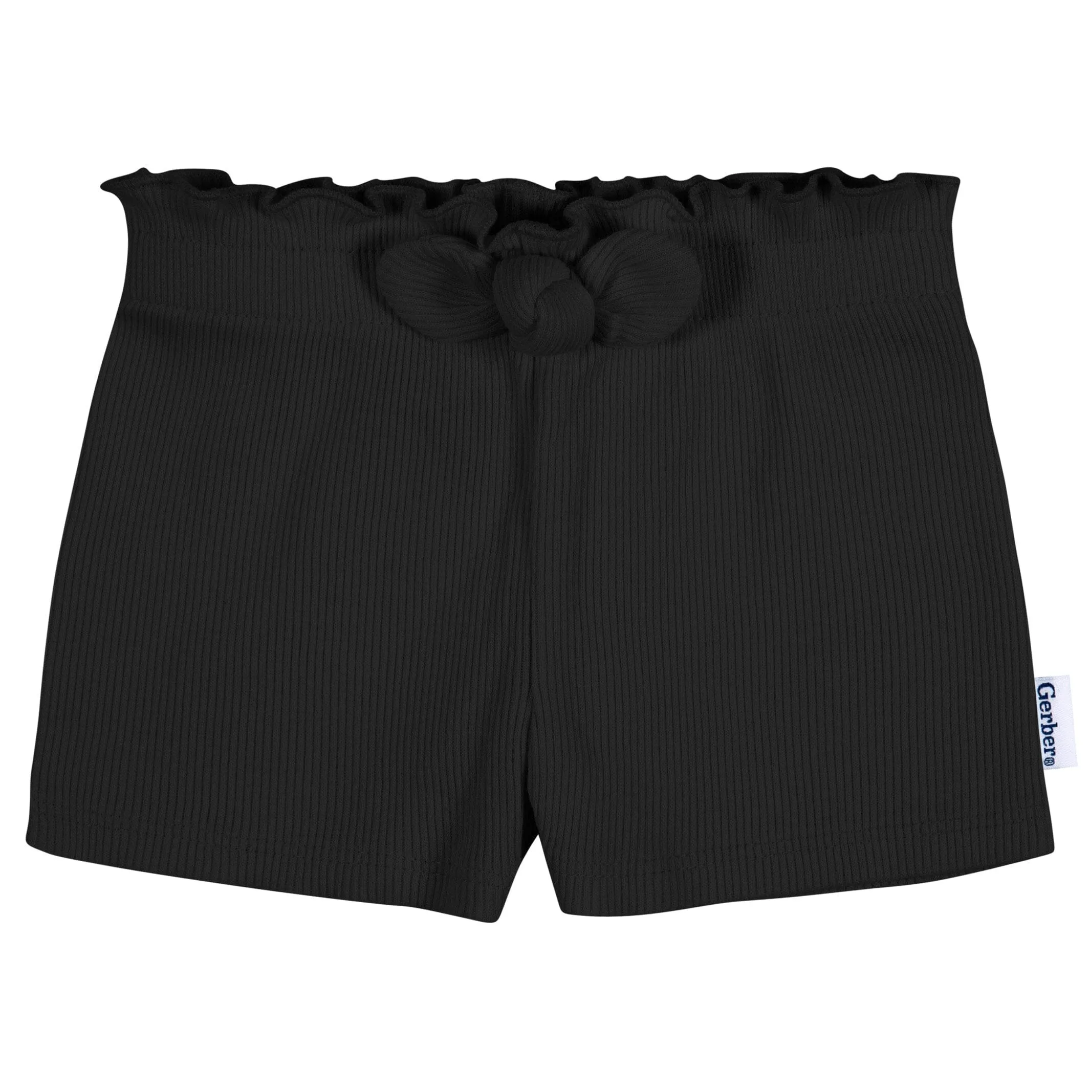 3-Pack Baby & Toddler Girls Black, Green, & Grey Heather Pull-On Knit Shorts Gerber Childrenswea