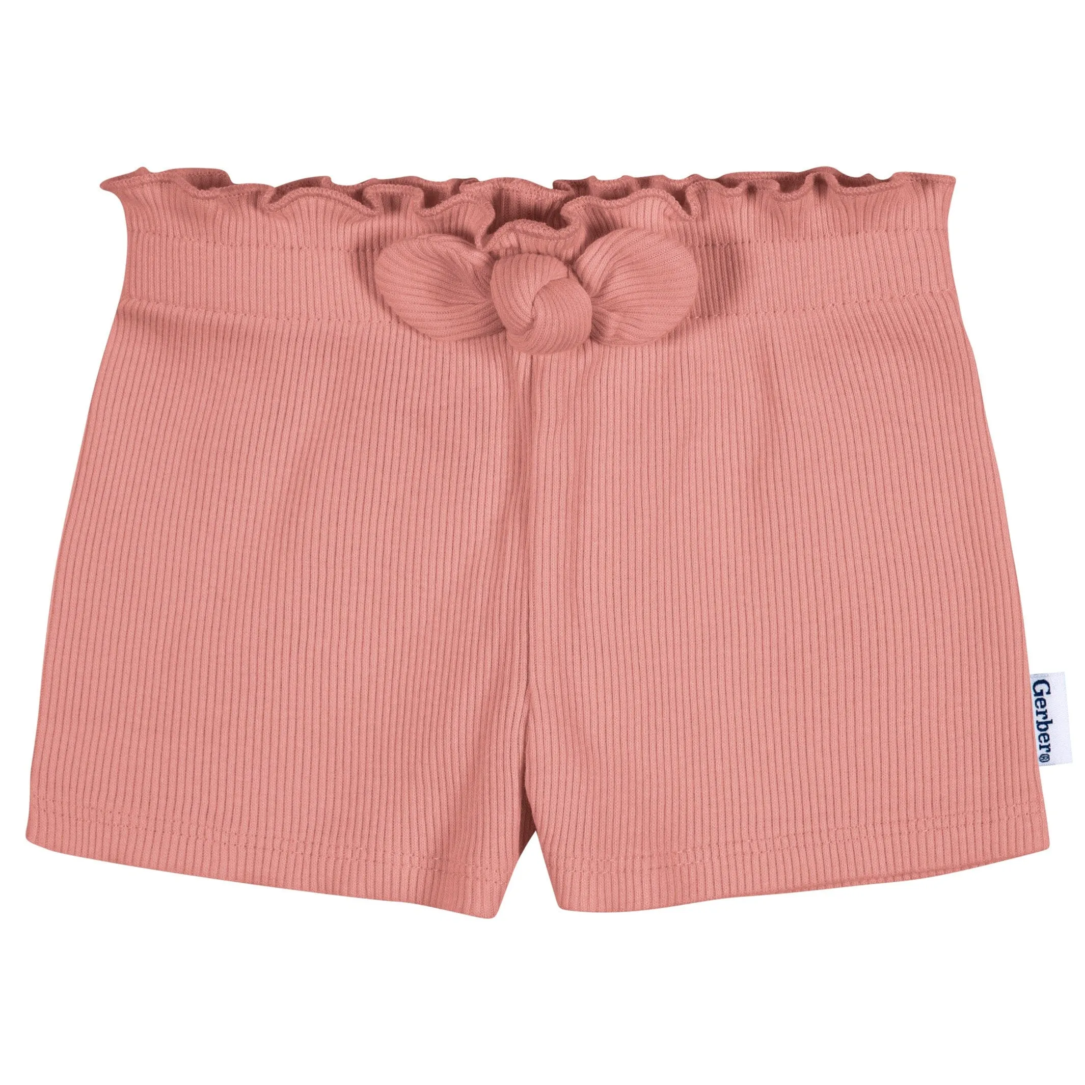 3-Pack Baby & Toddler Girls Blue & Pinks Pull-On Knit Shorts Gerber Childrenswea