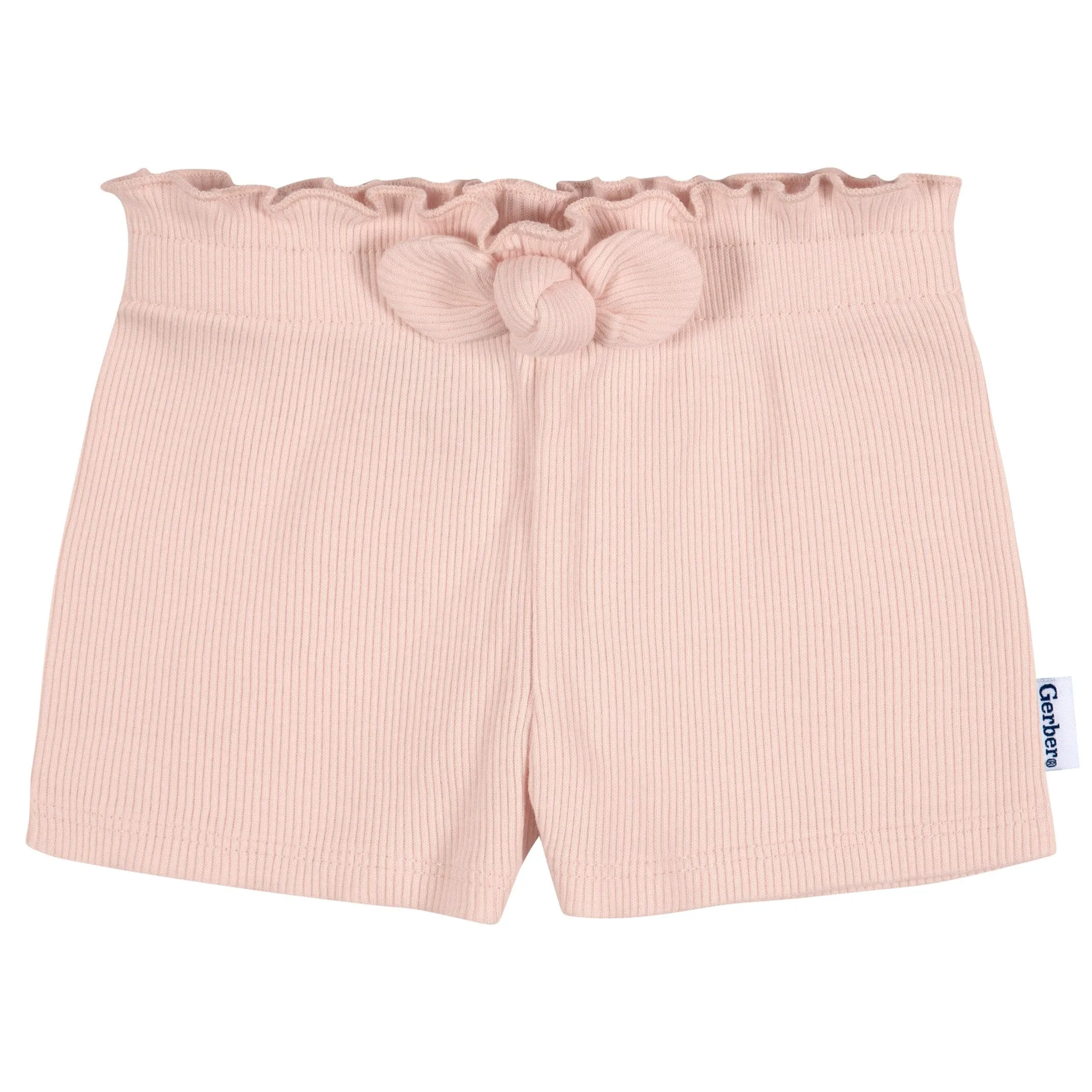 3-Pack Baby & Toddler Girls Blue & Pinks Pull-On Knit Shorts Gerber Childrenswea