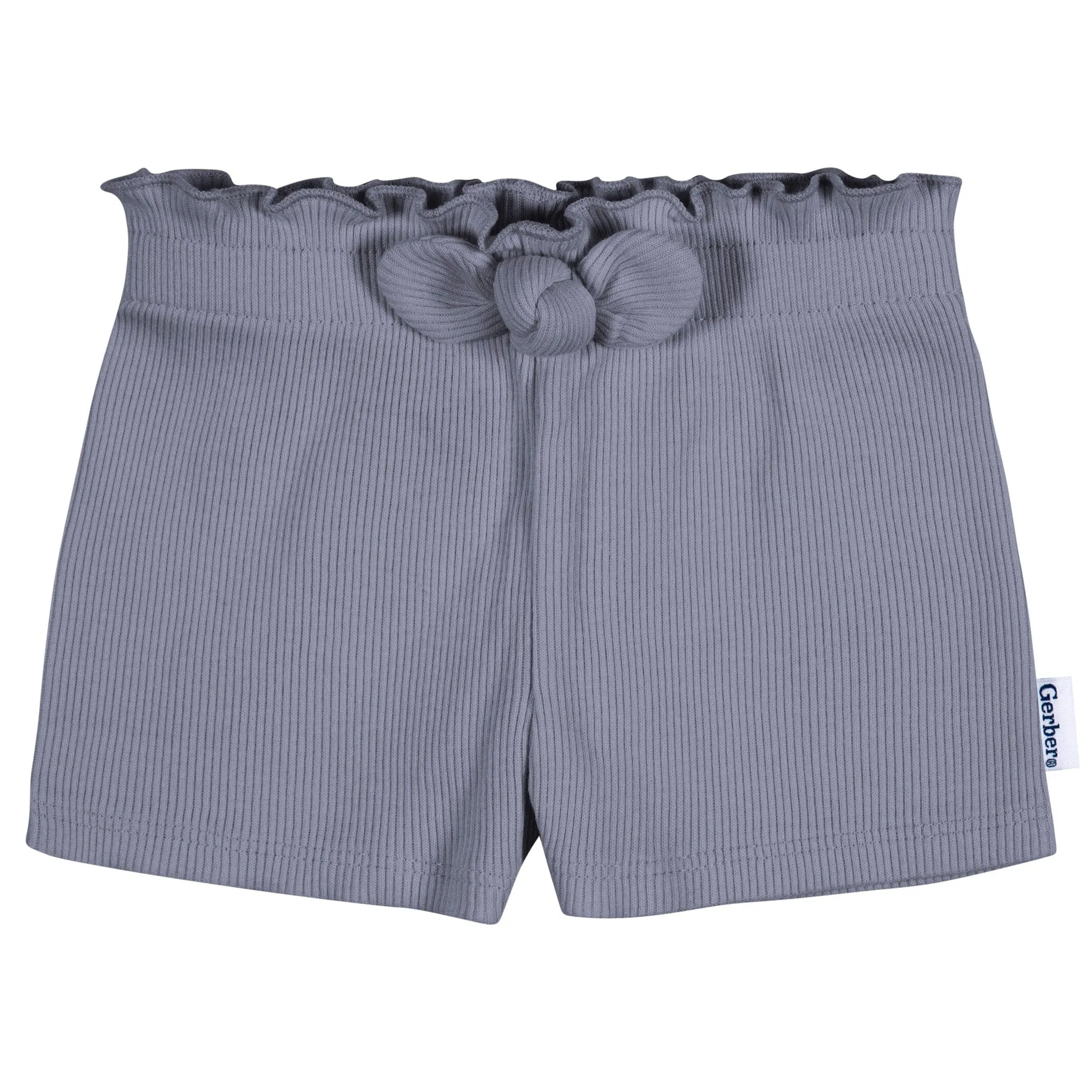 3-Pack Baby & Toddler Girls Blue & Pinks Pull-On Knit Shorts Gerber Childrenswea