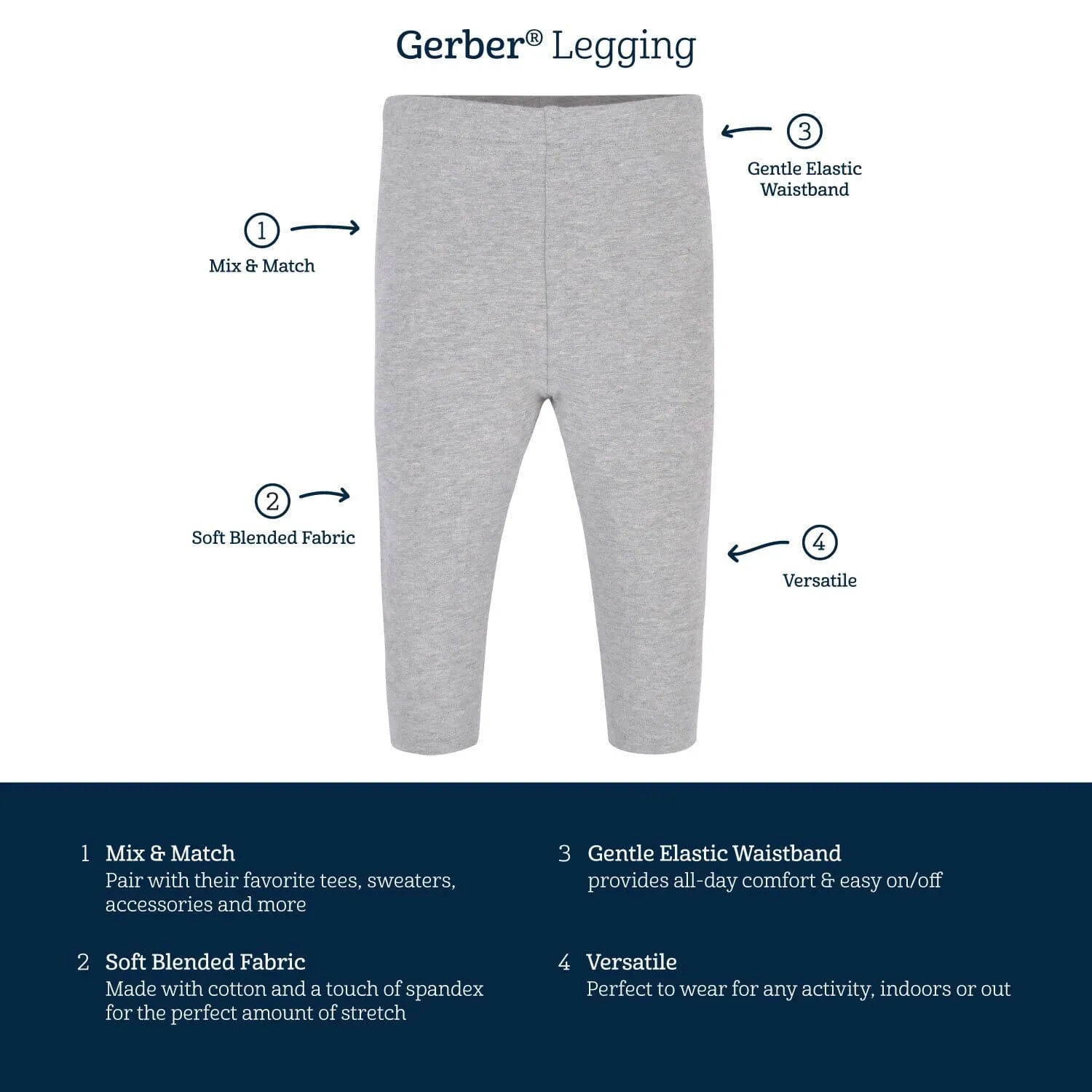 3-Pack Baby & Toddler Girls Cheetah Premium Leggings Gerber Childrenswea