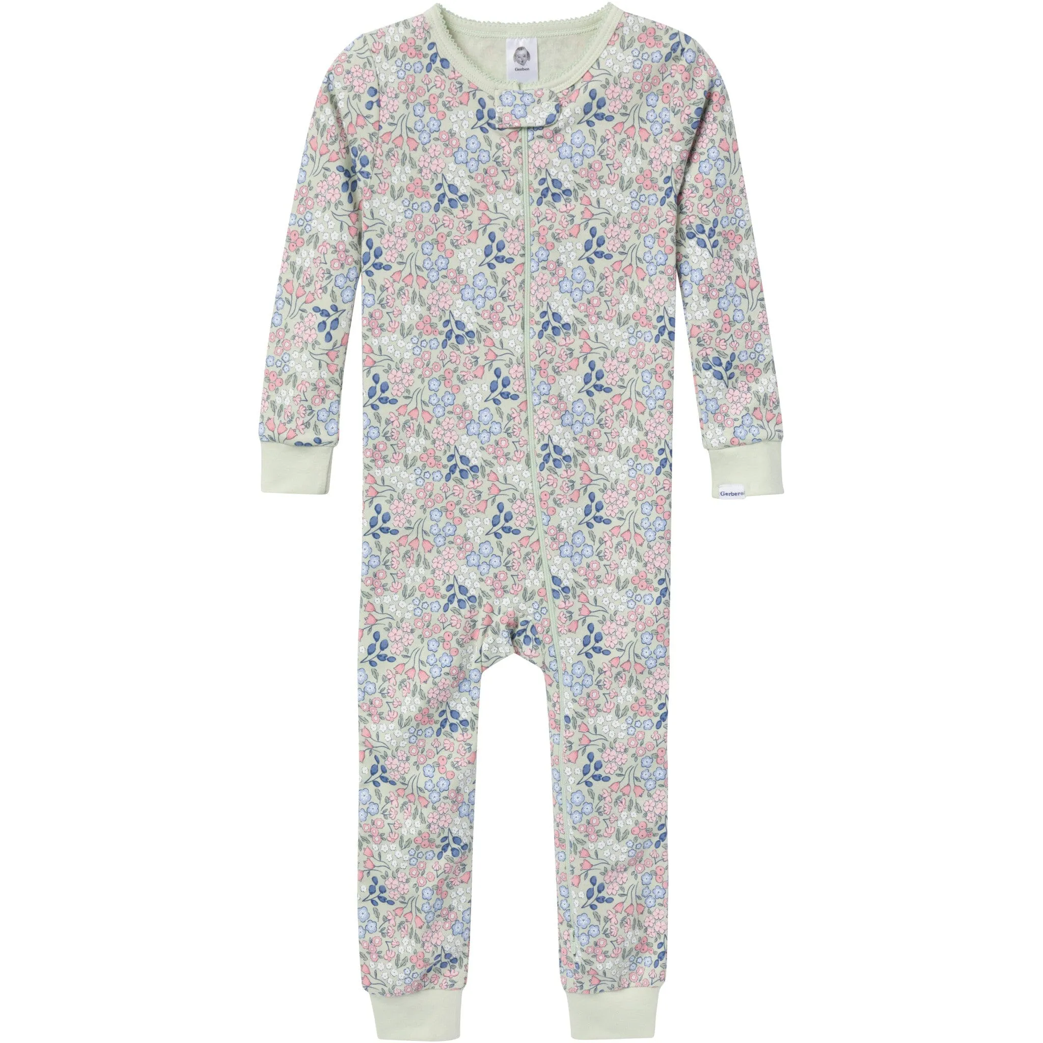3-Pack Baby & Toddler Girls Ditsy Floral Snug Fit Footless Pajamas Gerber Childrenswea