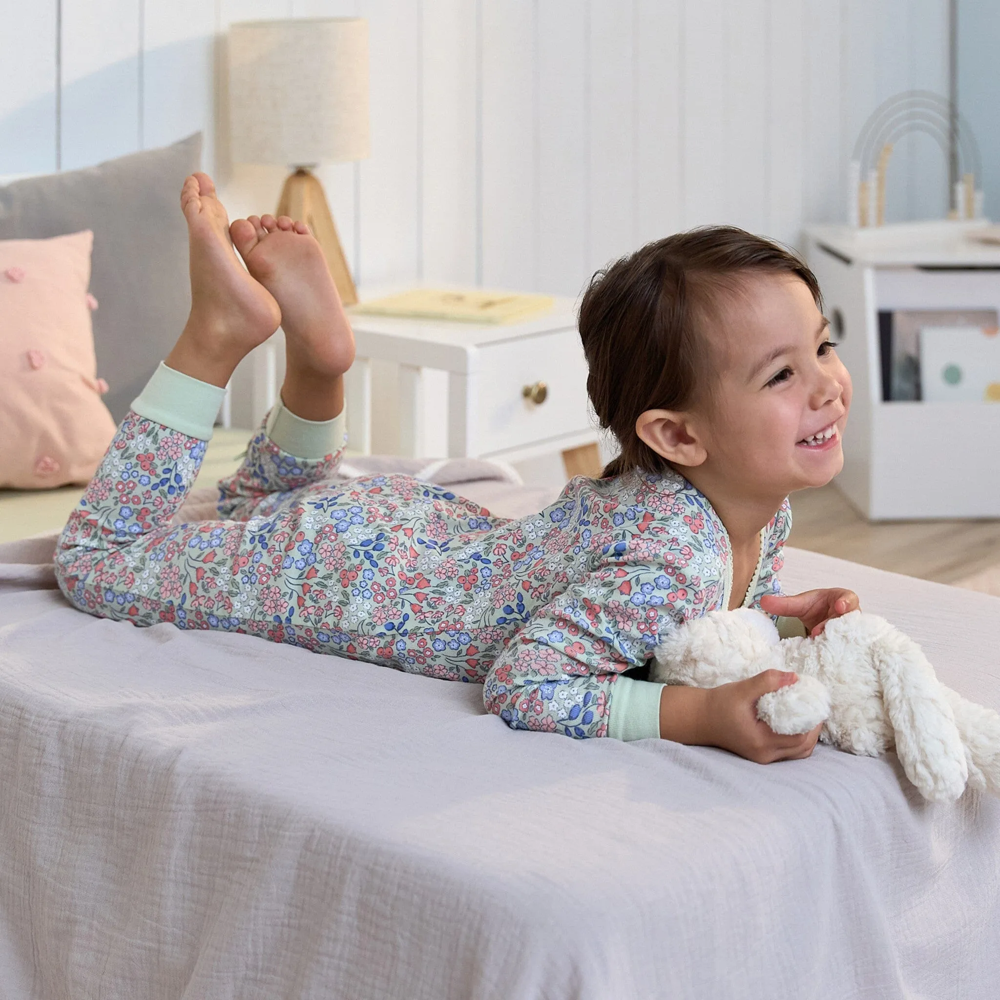 3-Pack Baby & Toddler Girls Ditsy Floral Snug Fit Footless Pajamas Gerber Childrenswea