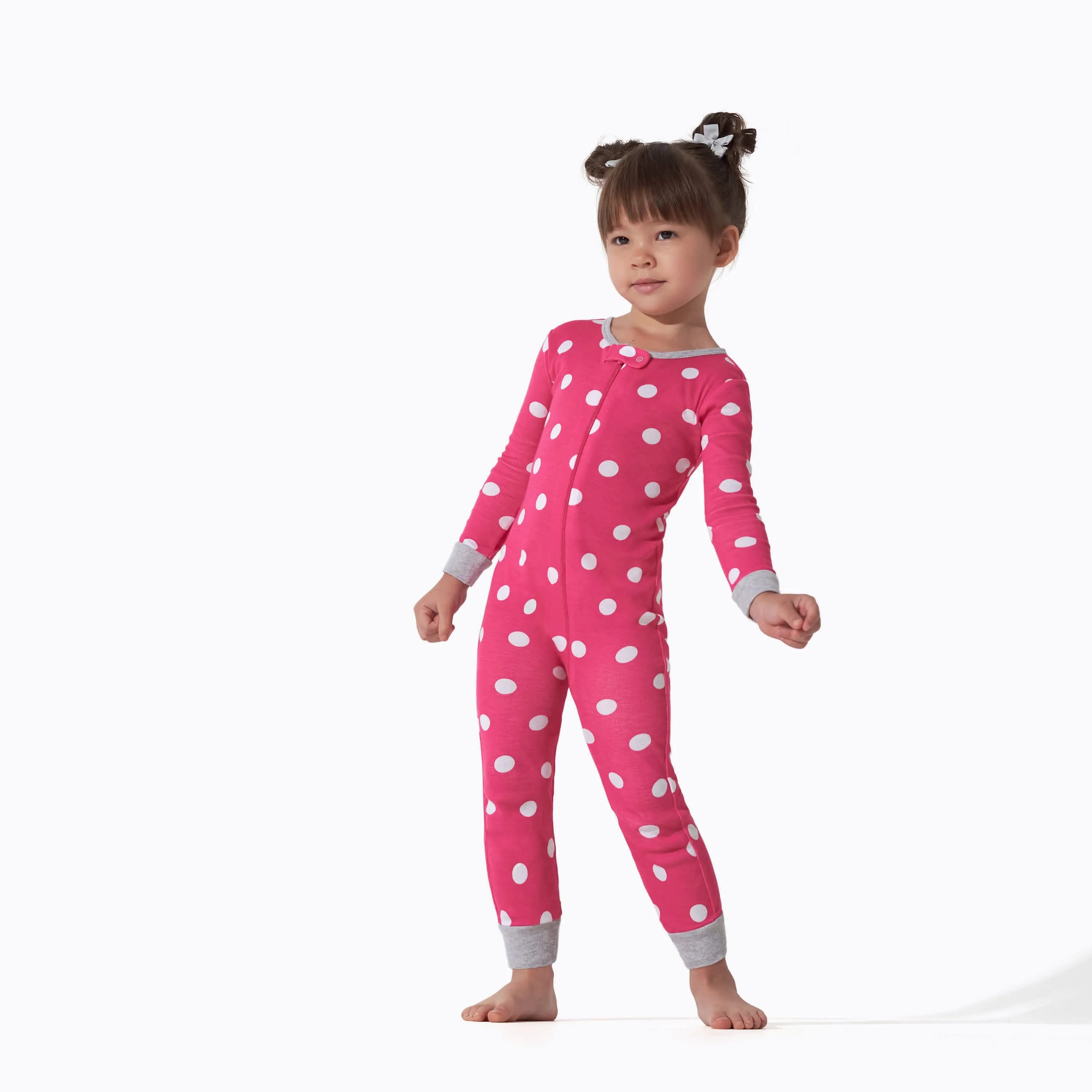 3-Pack Baby & Toddler Girls Dots & Kitties Snug Fit Footless Pajamas Gerber Childrenswea