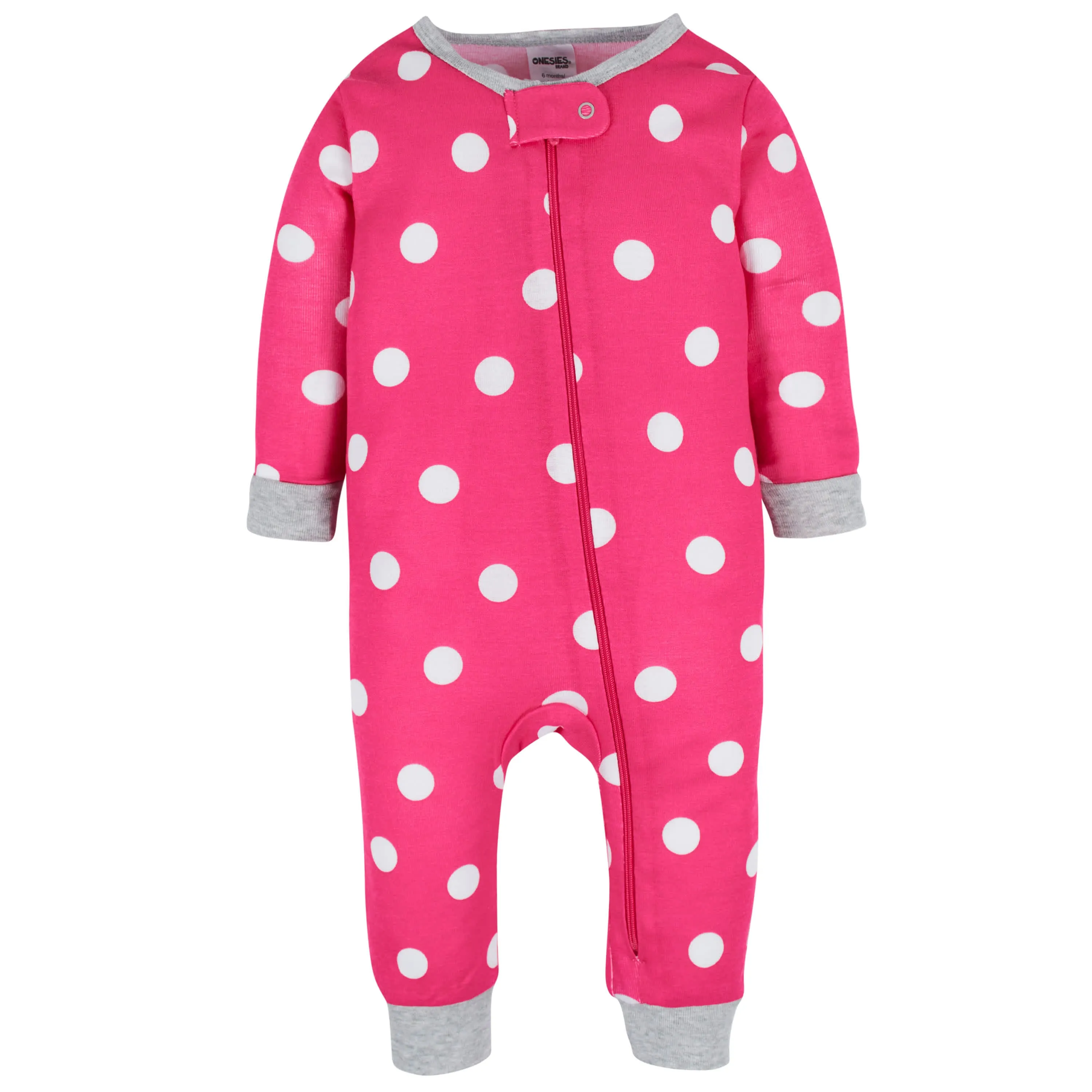 3-Pack Baby & Toddler Girls Dots & Kitties Snug Fit Footless Pajamas Gerber Childrenswea