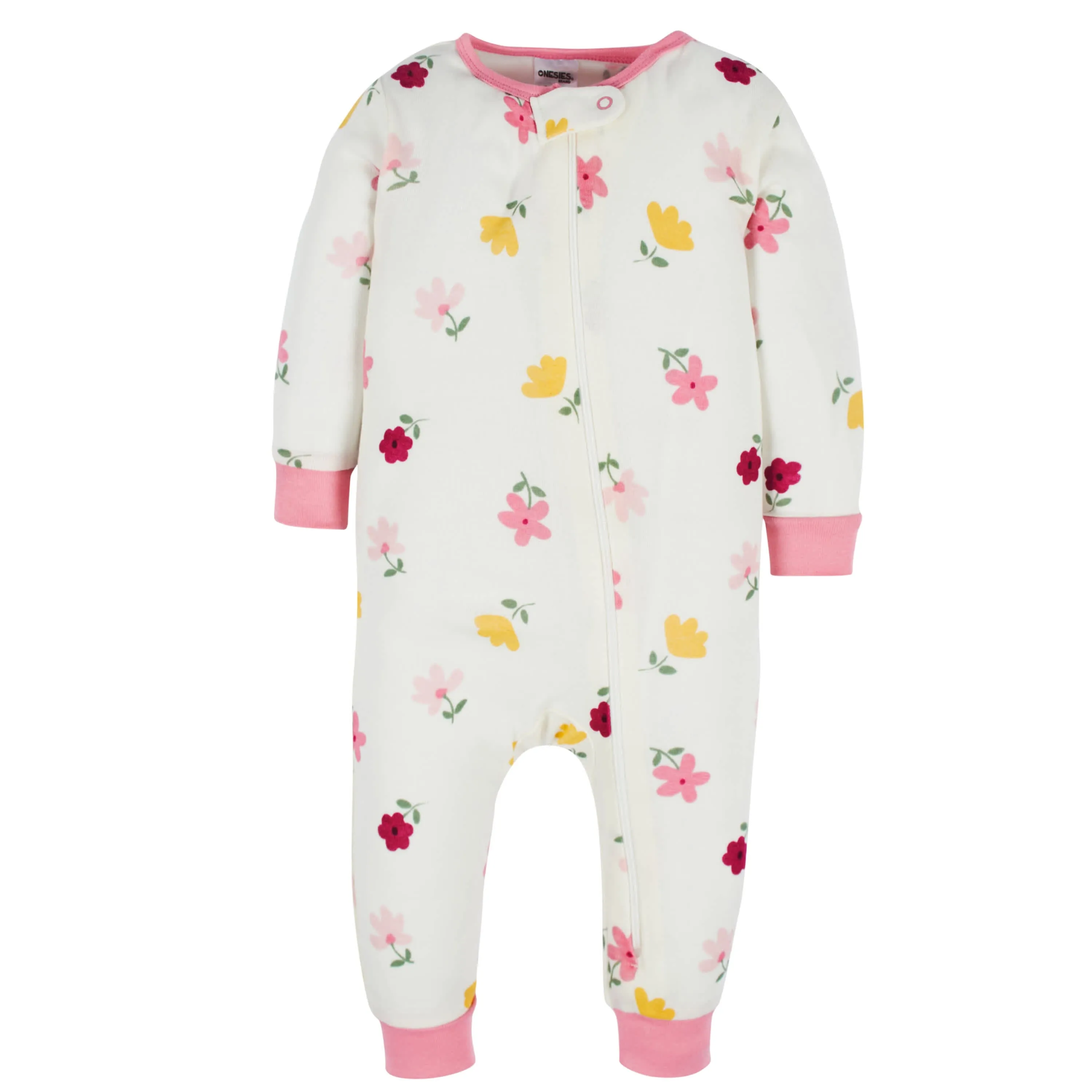 3-Pack Baby & Toddler Girls Floral Fox Snug Fit Footless Pajamas Gerber Childrenswea