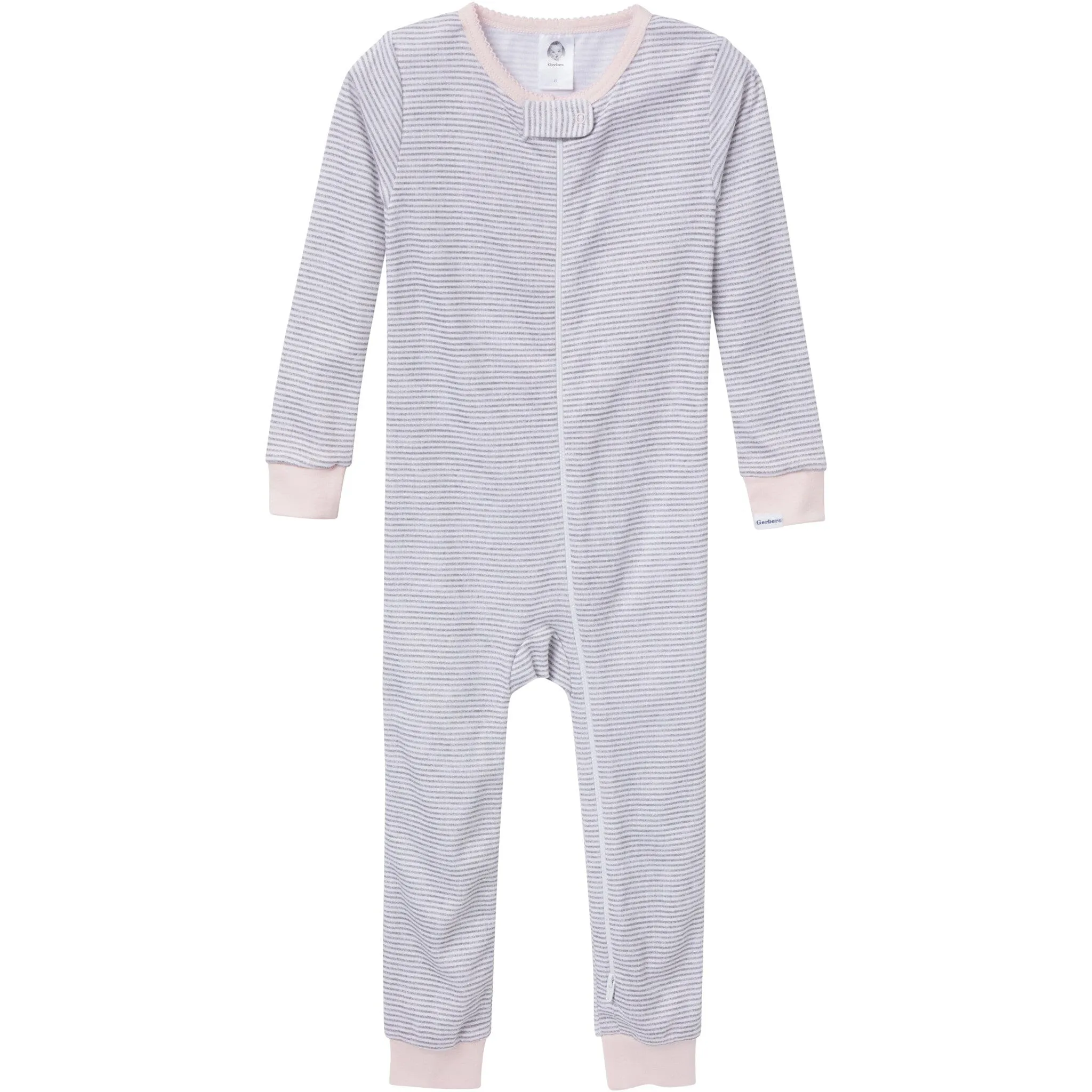 3-Pack Baby & Toddler Girls Hearts Snug Fit Footless Pajamas Gerber Childrenswea