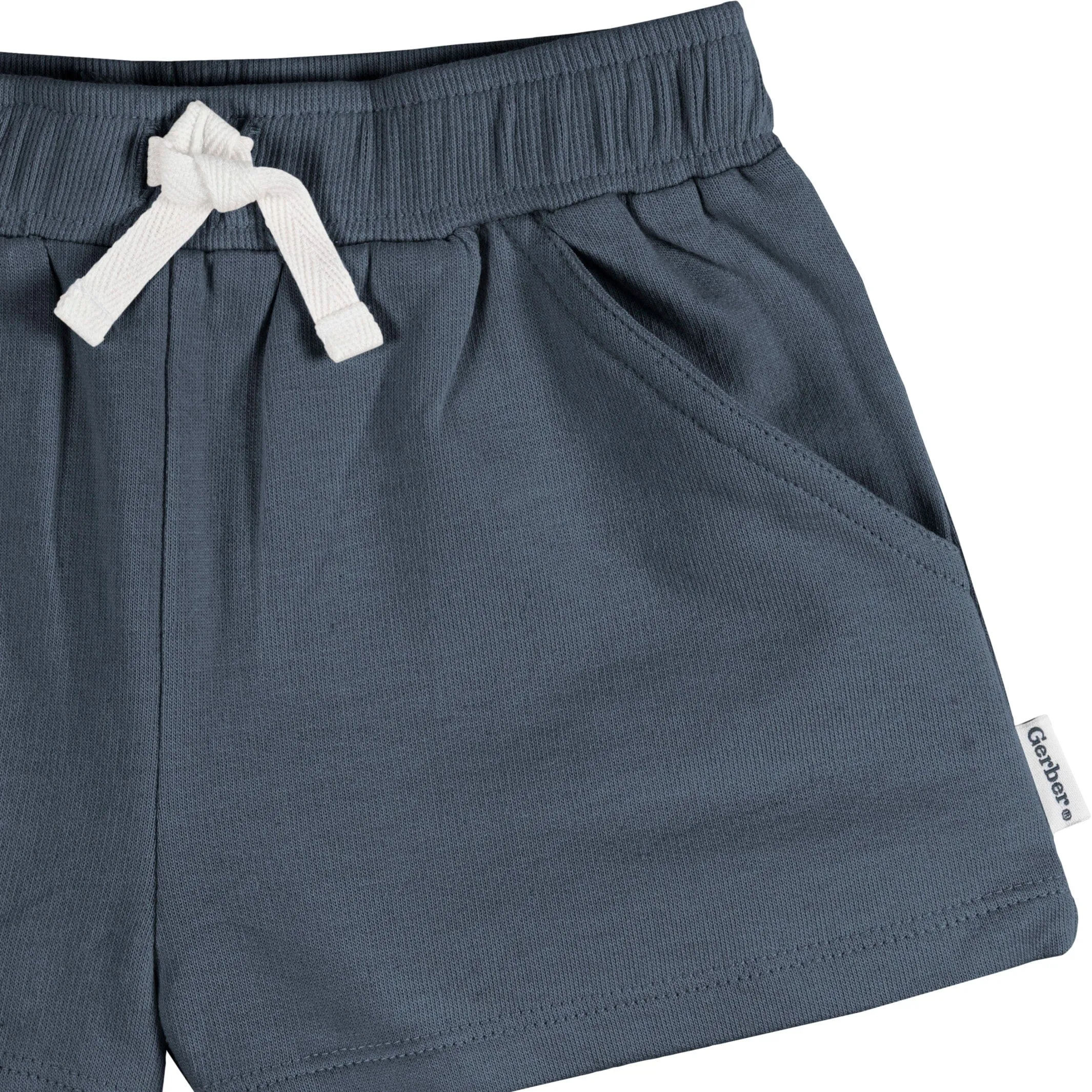 3-Pack Baby & Toddler Girls Navy, White, & Pink Knit Shorts Gerber Childrenswea