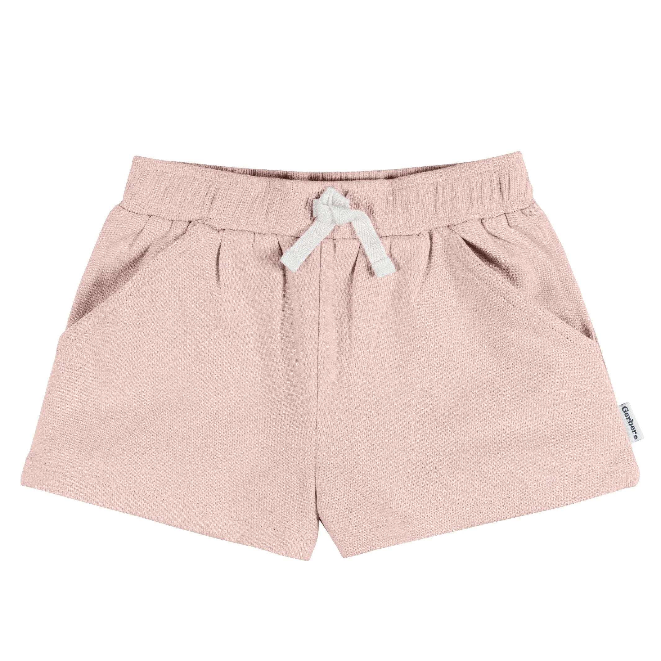 3-Pack Baby & Toddler Girls Navy, White, & Pink Knit Shorts Gerber Childrenswea