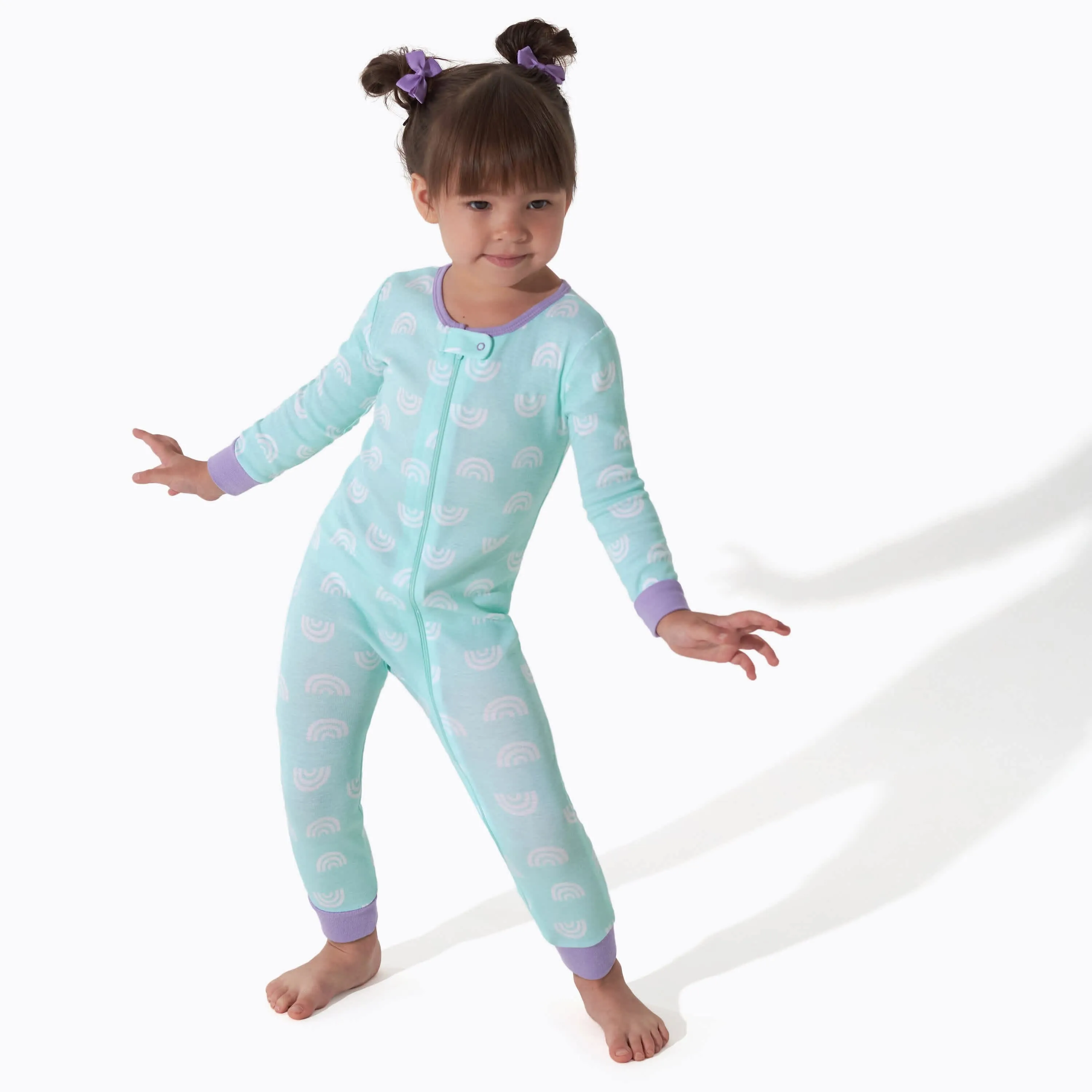 3-Pack Baby & Toddler Girls Rainbow Floral Snug Fit Footless Pajamas Gerber Childrenswea