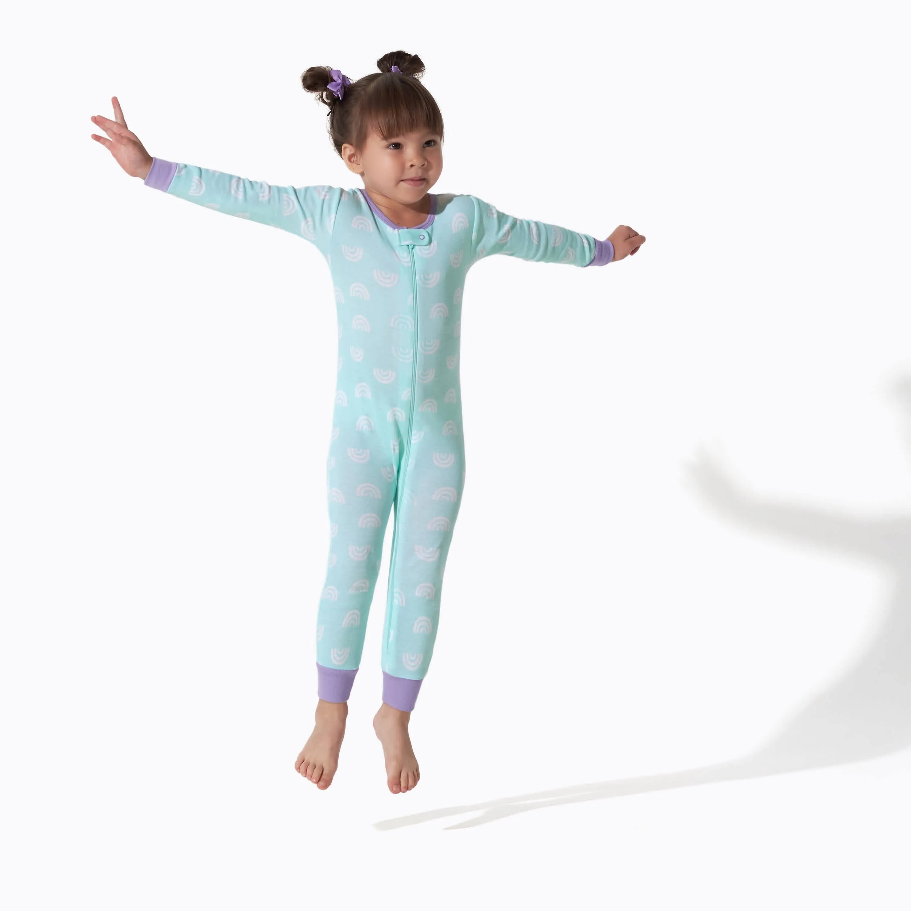 3-Pack Baby & Toddler Girls Rainbow Floral Snug Fit Footless Pajamas Gerber Childrenswea