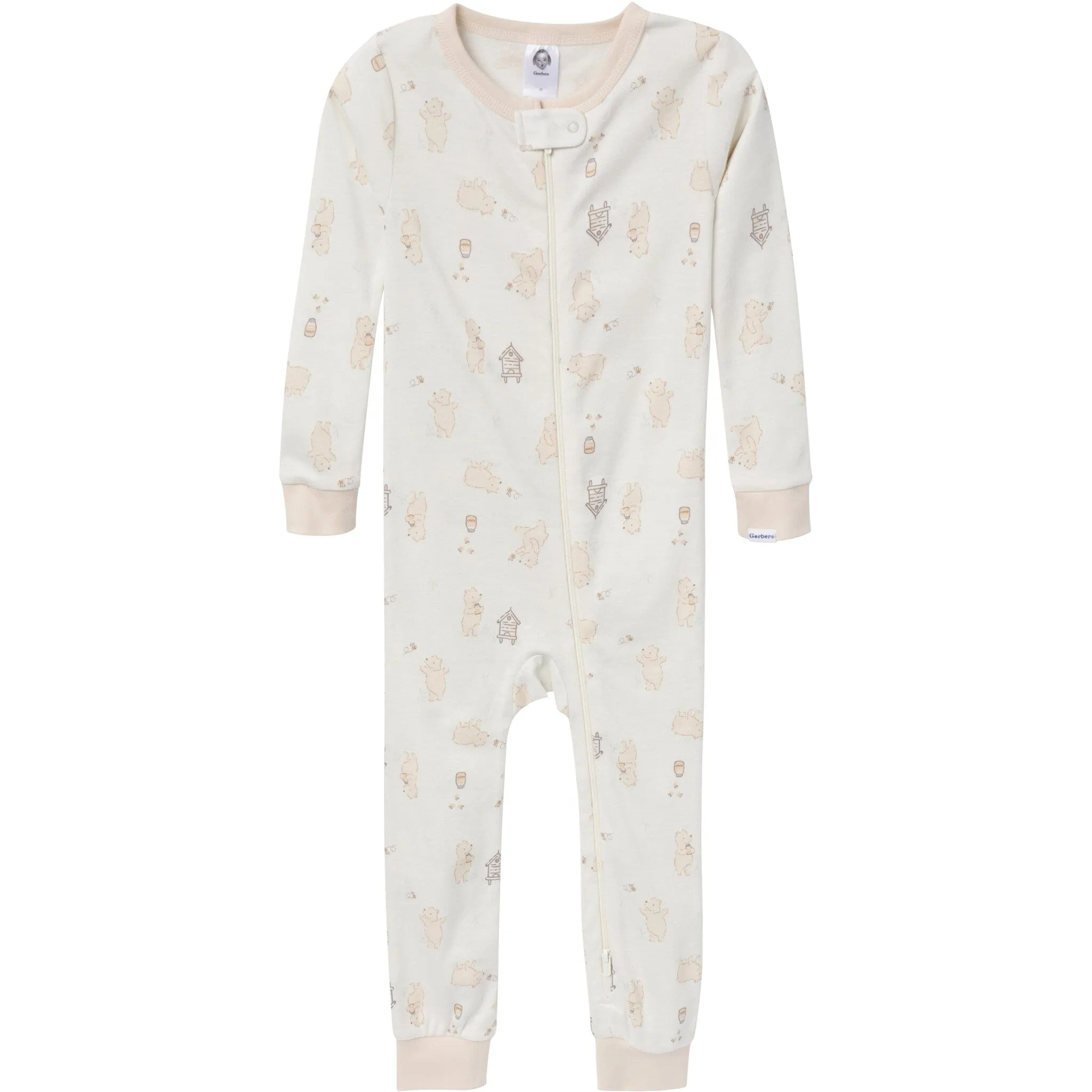3-Pack Baby & Toddler Neutral Bear Snug Fit Footless Pajamas Gerber Childrenswea