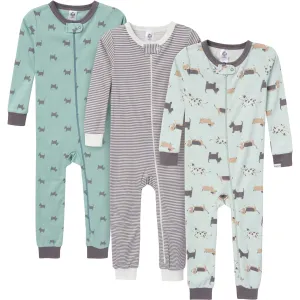 3-Pack Baby & Toddler Neutral Dog Snug Fit Footless Pajamas Gerber Childrenswea