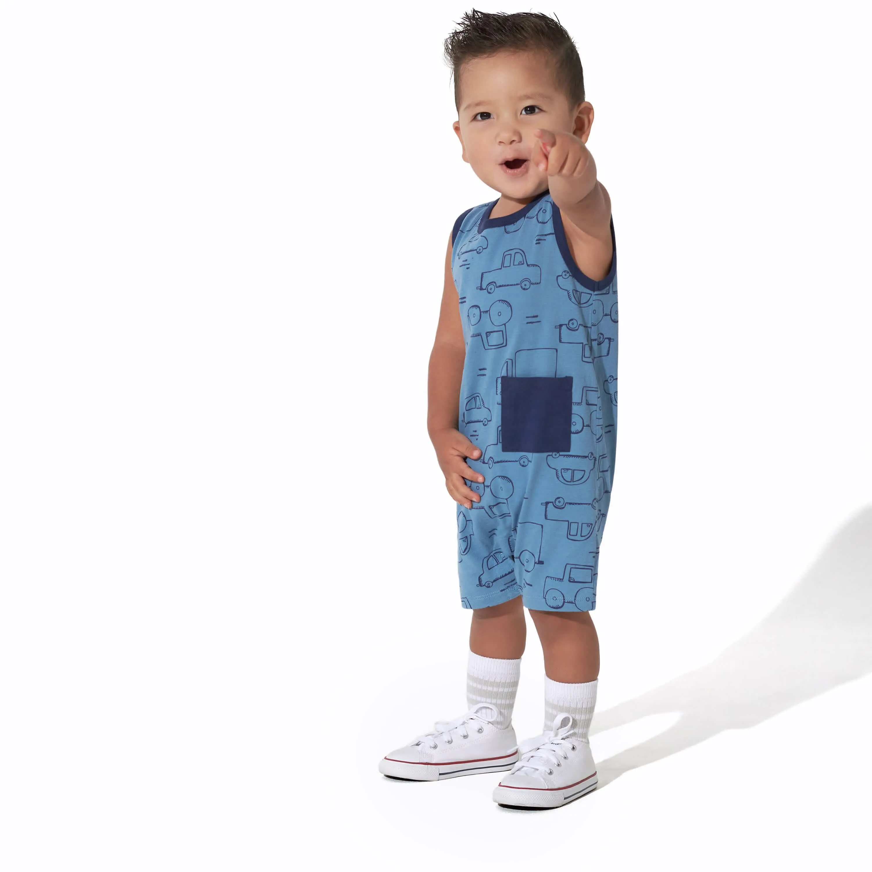 3-Pack Baby Boys Construction Zone Rompers Gerber Childrenswea