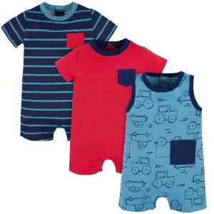 3-Pack Baby Boys Construction Zone Rompers Gerber Childrenswea