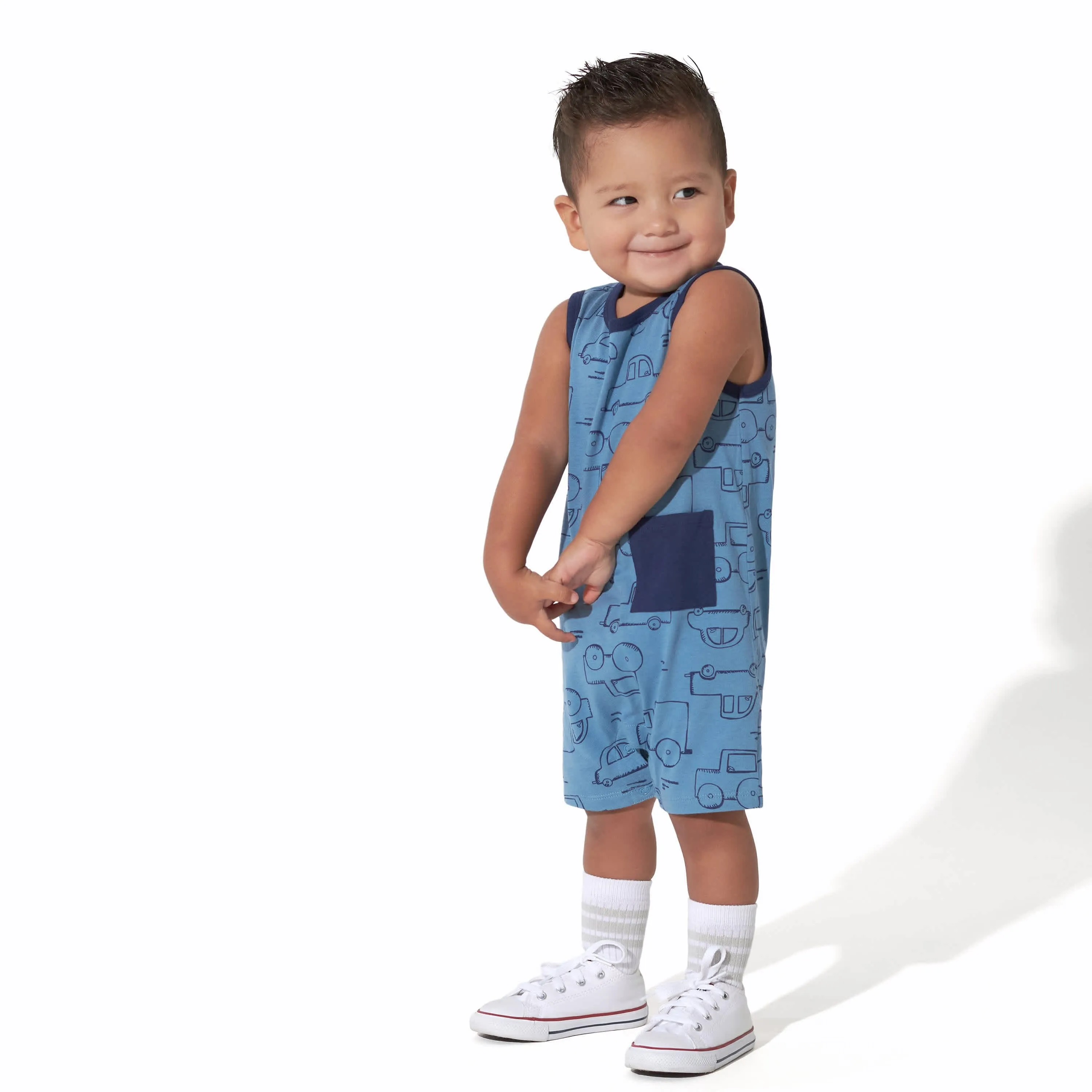 3-Pack Baby Boys Construction Zone Rompers Gerber Childrenswea