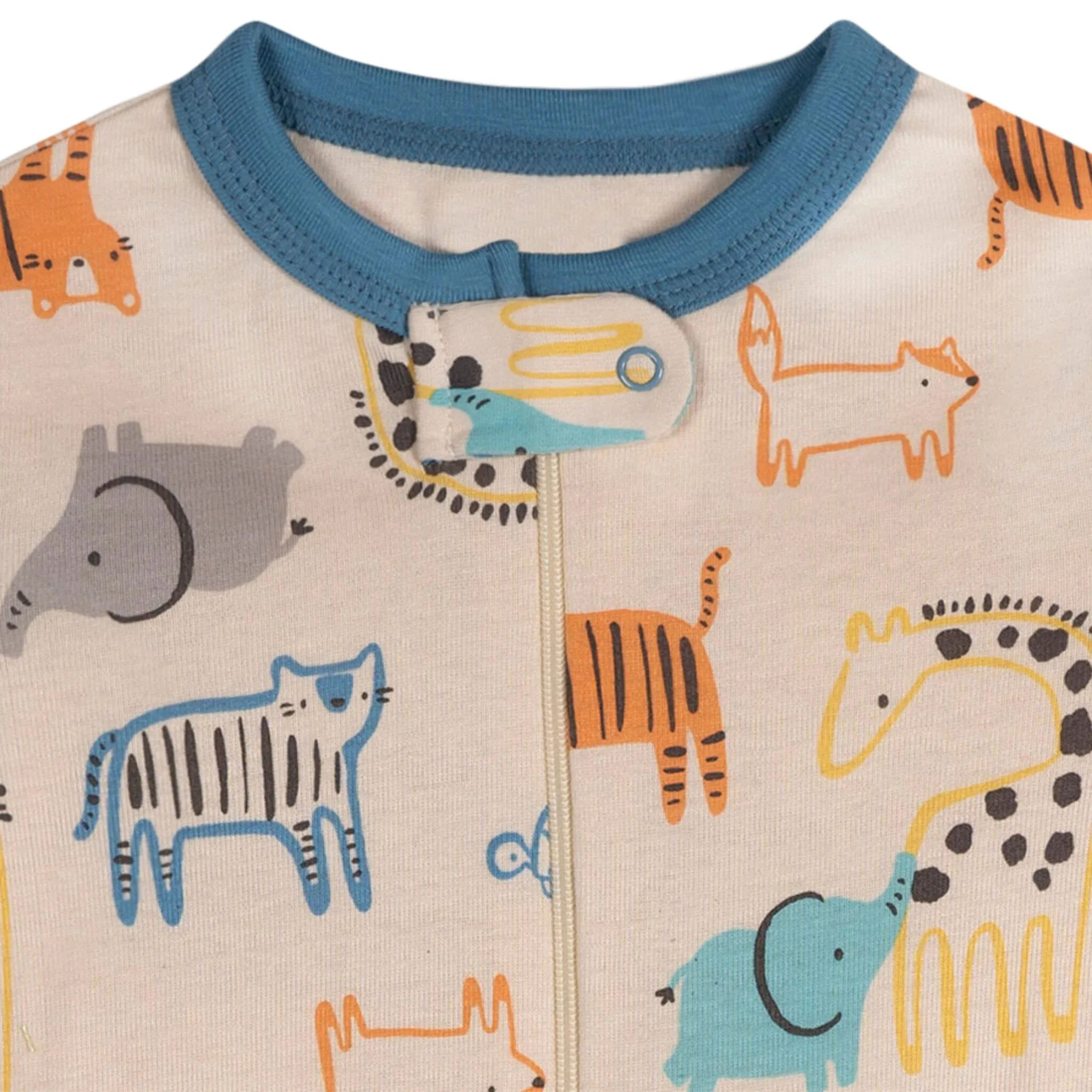 3-Pack Baby Boys Safari Footless Pajamas Gerber Childrenswea