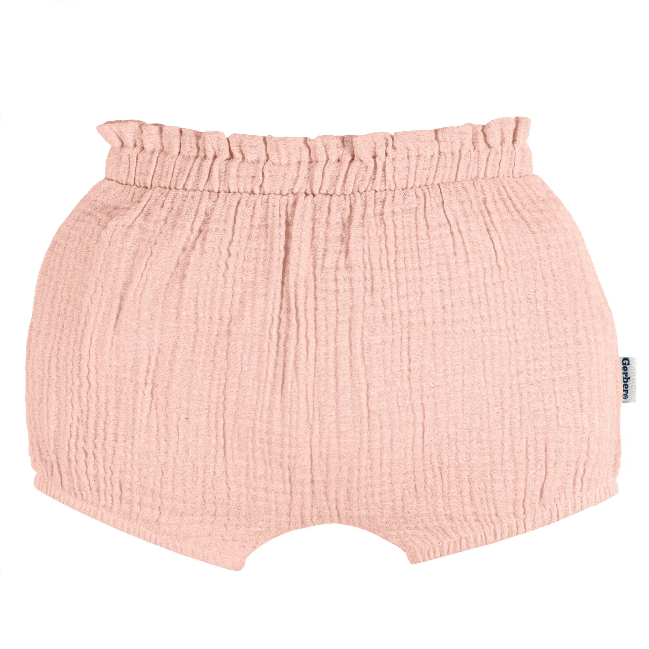 3-Pack Baby Girls Grey, Leopard, & Pink Gauze Bubble Shorts Gerber Childrenswea